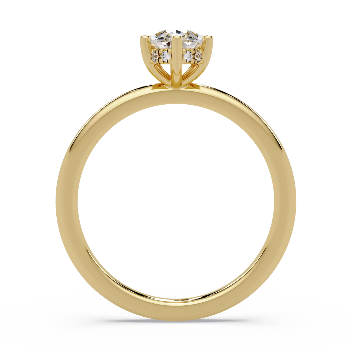 Pear Cut Lab Grown Diamond Solitaire Engagement Ring, Classic Teardrop Promise Ring, Minimalist Bridal Ring