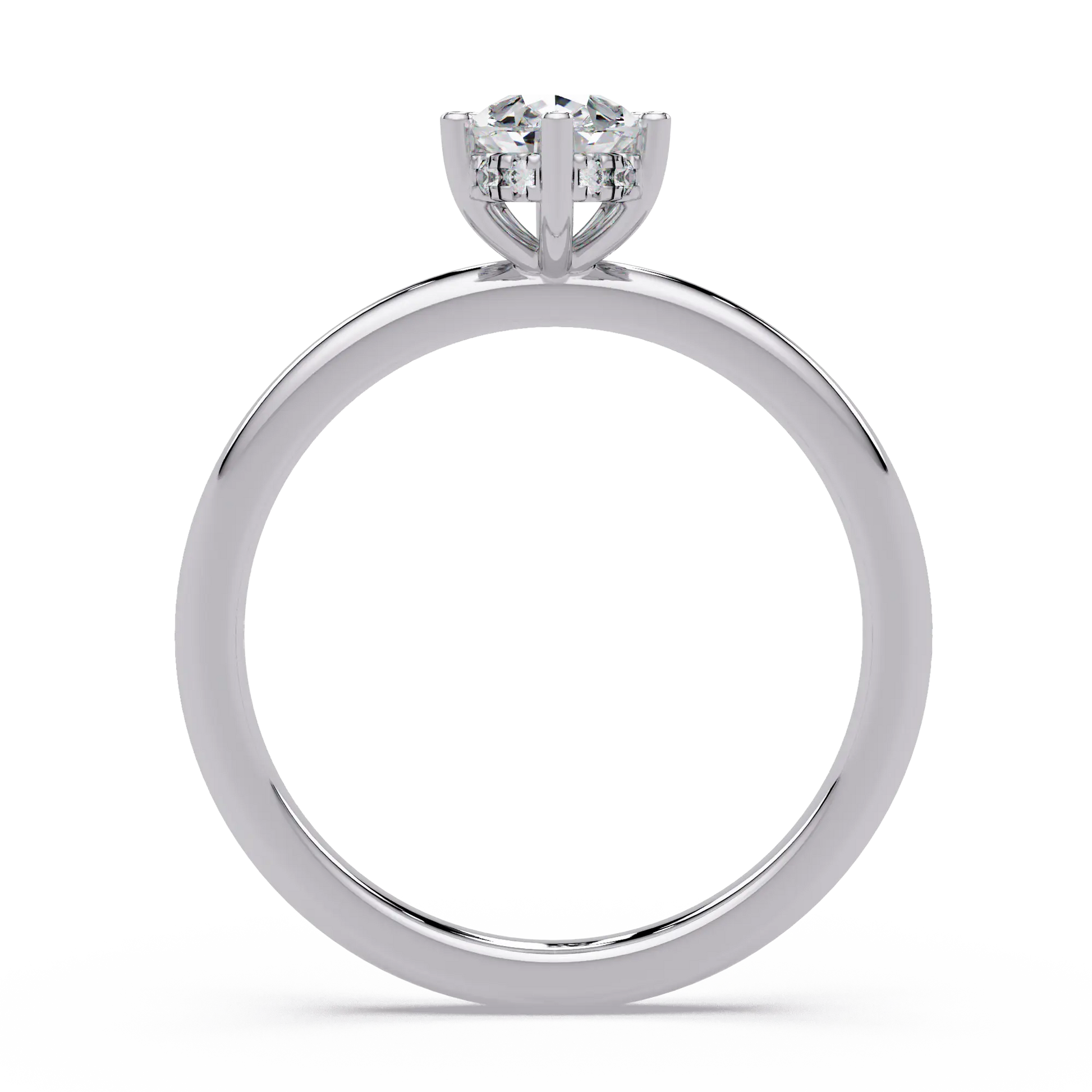 Pear Cut Lab Grown Diamond Solitaire Engagement Ring, Classic Teardrop Promise Ring, Minimalist Bridal Ring
