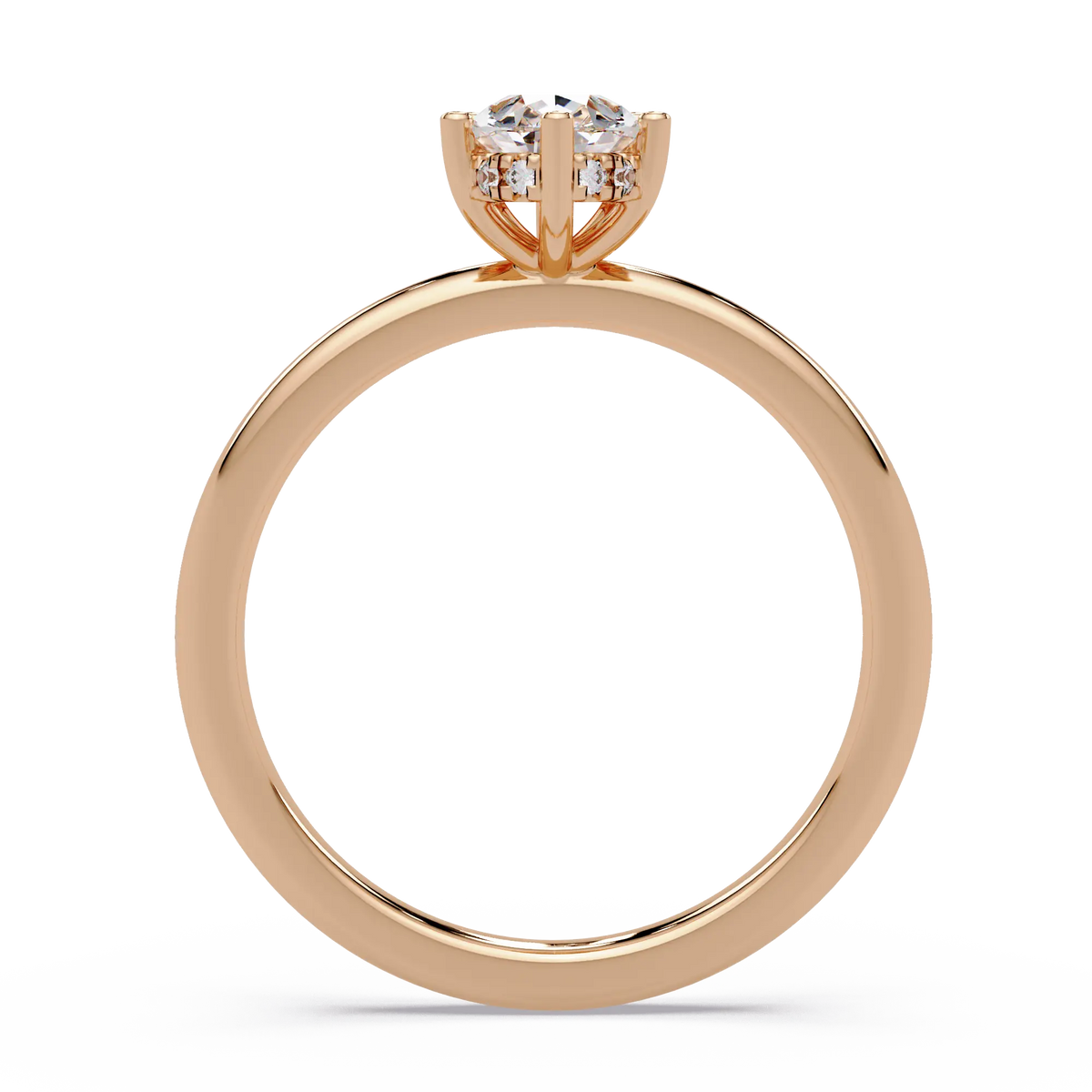 Pear Cut Lab Grown Diamond Solitaire Engagement Ring, Classic Teardrop Promise Ring, Minimalist Bridal Ring