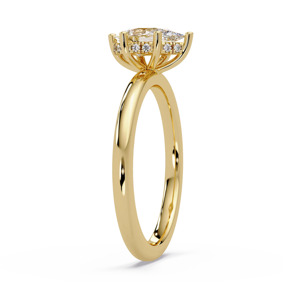 Pear Cut Lab Grown Diamond Solitaire Engagement Ring, Classic Teardrop Promise Ring, Minimalist Bridal Ring