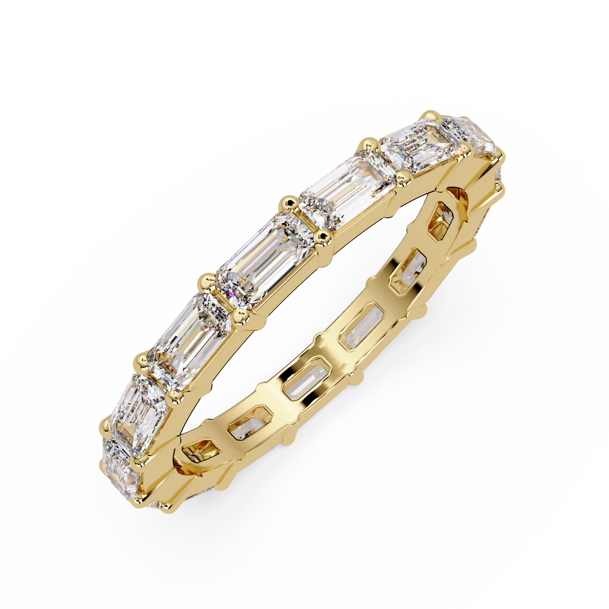 Emerald Cut Lab Grown Diamond Engagement Ring