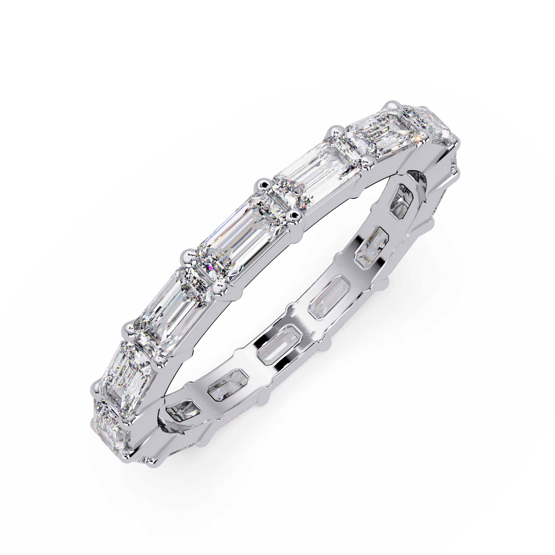 Emerald Cut Lab Grown Diamond Engagement Ring