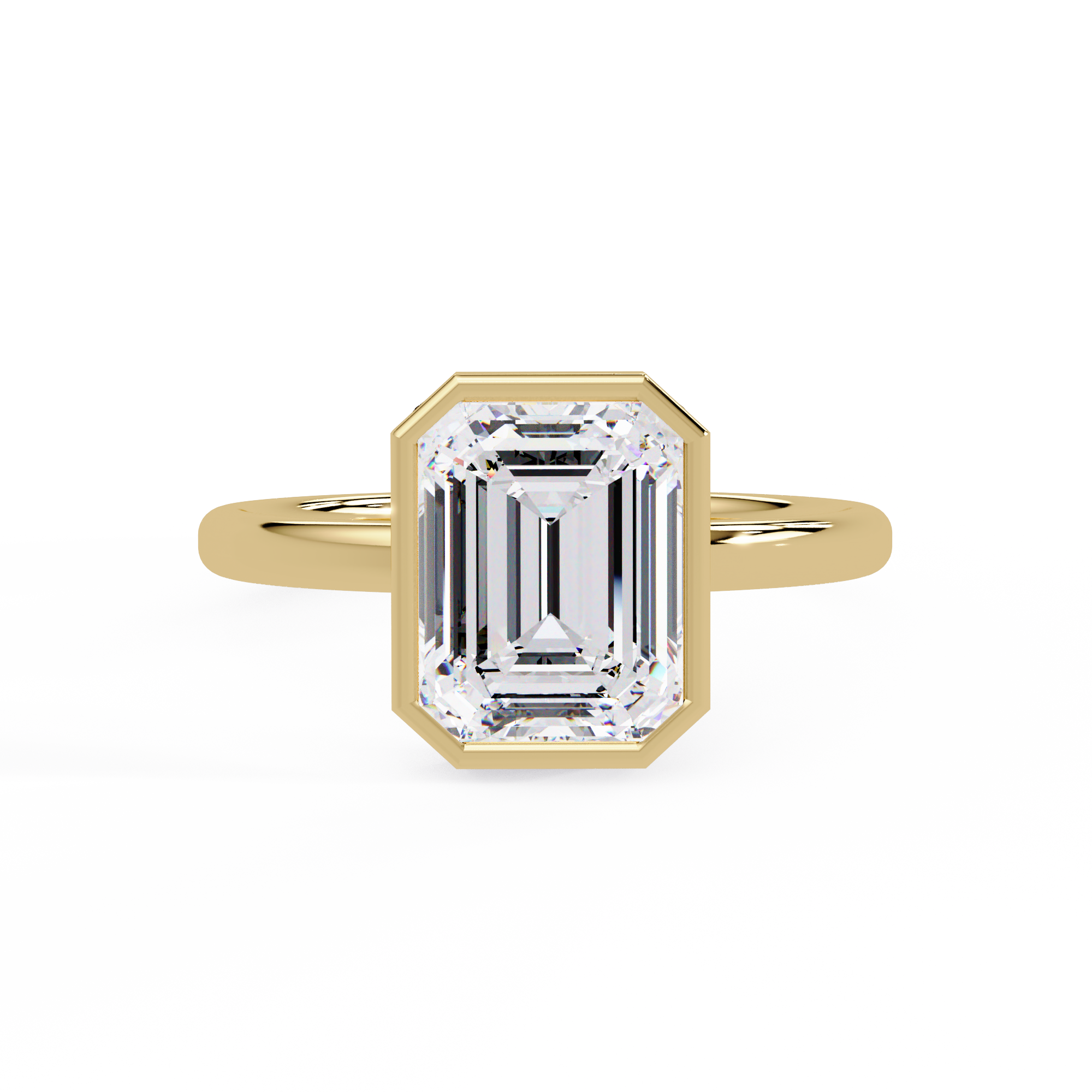 Emerald Cut Lab grown Diamond Solitaire Ring