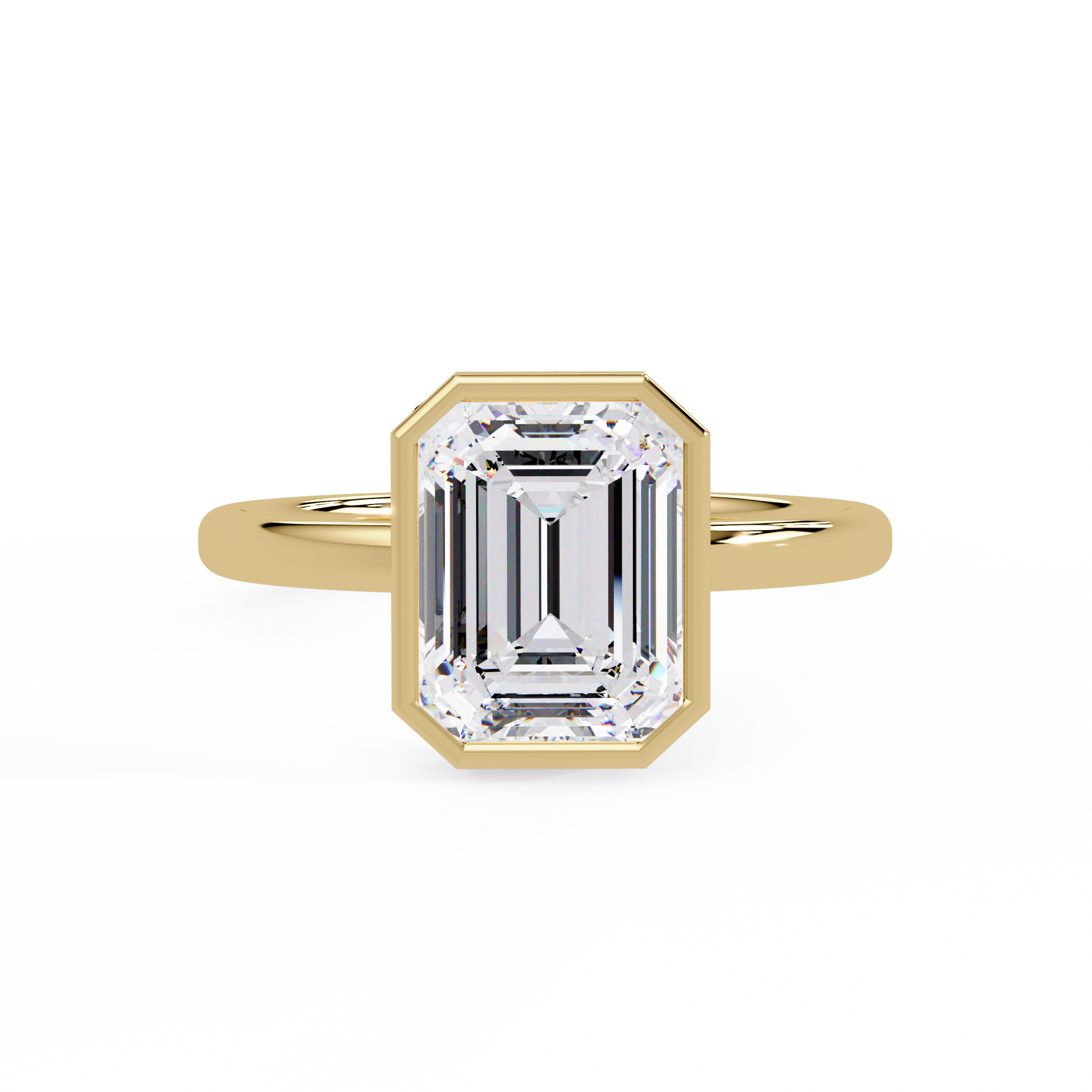 Emerald Cut Lab grown Diamond Solitaire Ring