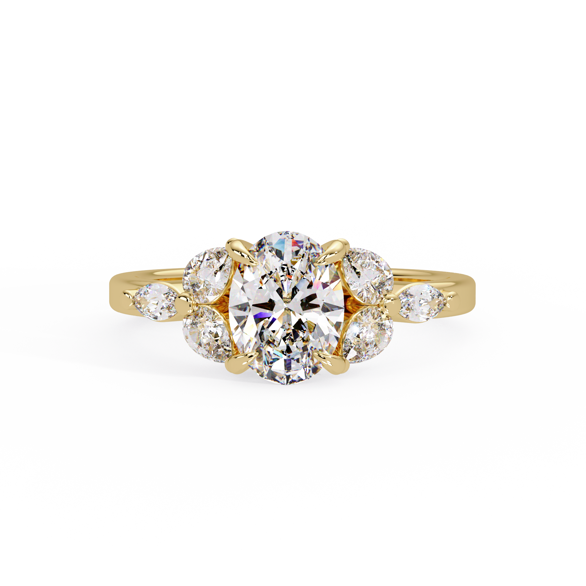 Oval Cut Lab Grown Diamond Engagement Ring