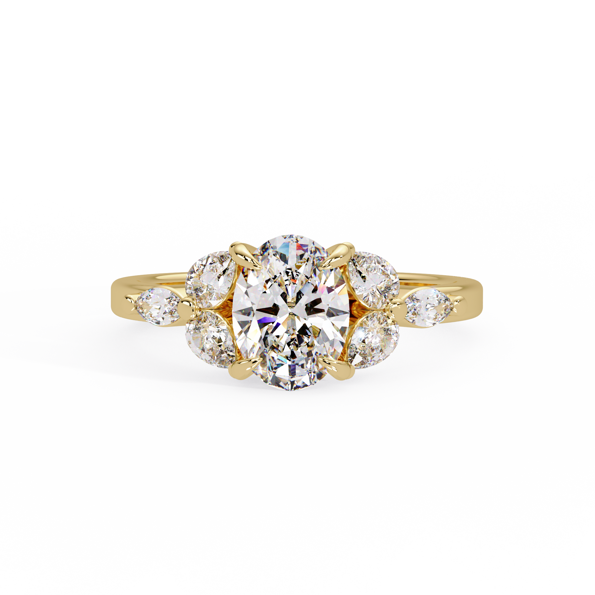 Oval Cut Lab Grown Diamond Engagement Ring