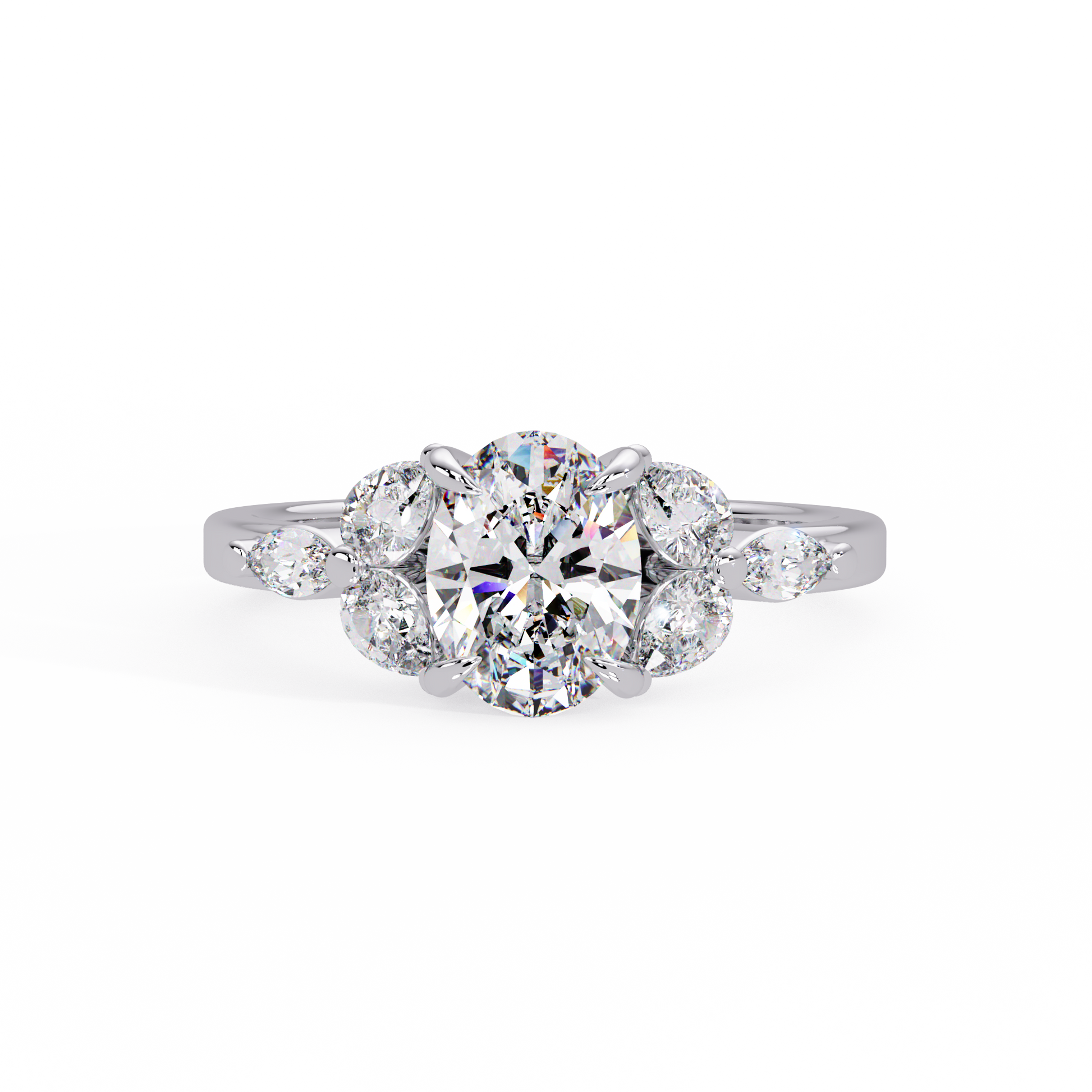 Oval Cut Lab Grown Diamond Engagement Ring