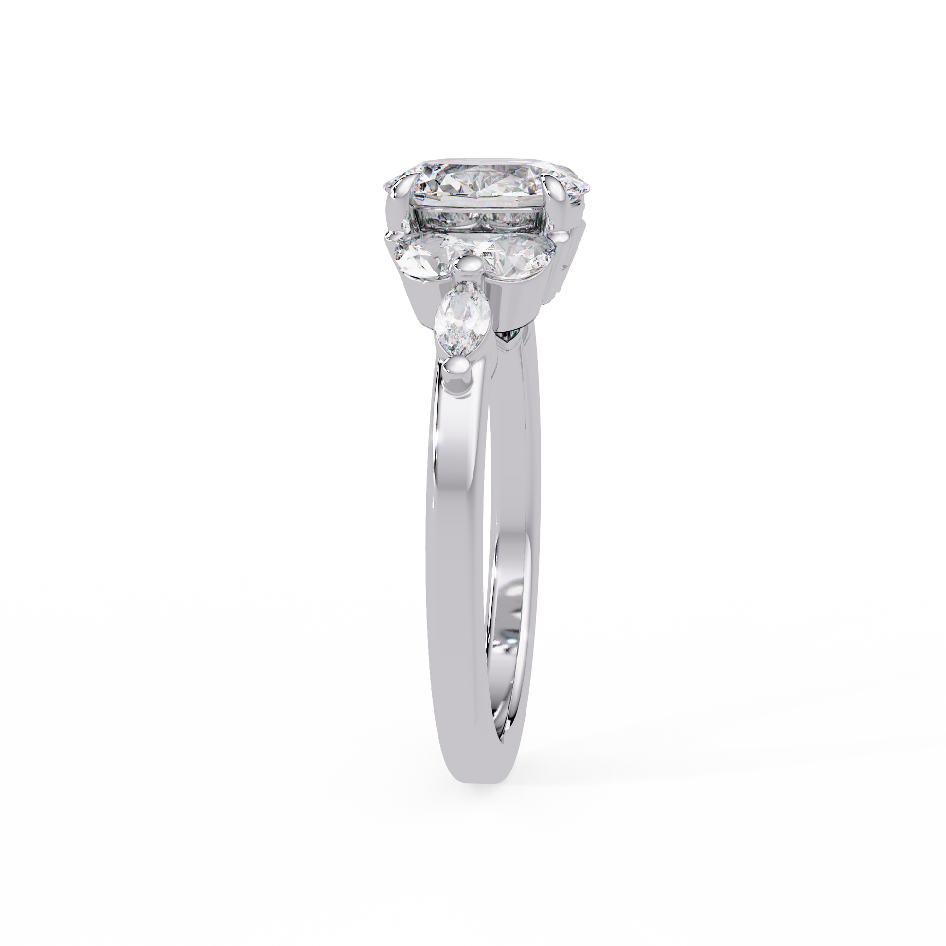 Oval Cut Lab Grown Diamond Engagement Ring