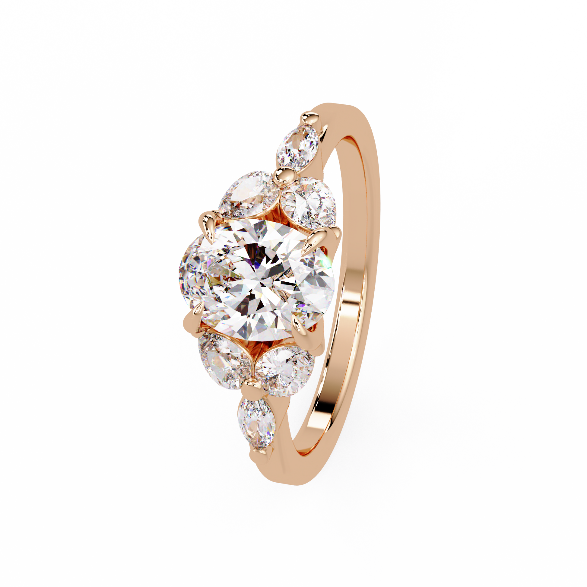 Oval Cut Lab Grown Diamond Engagement Ring