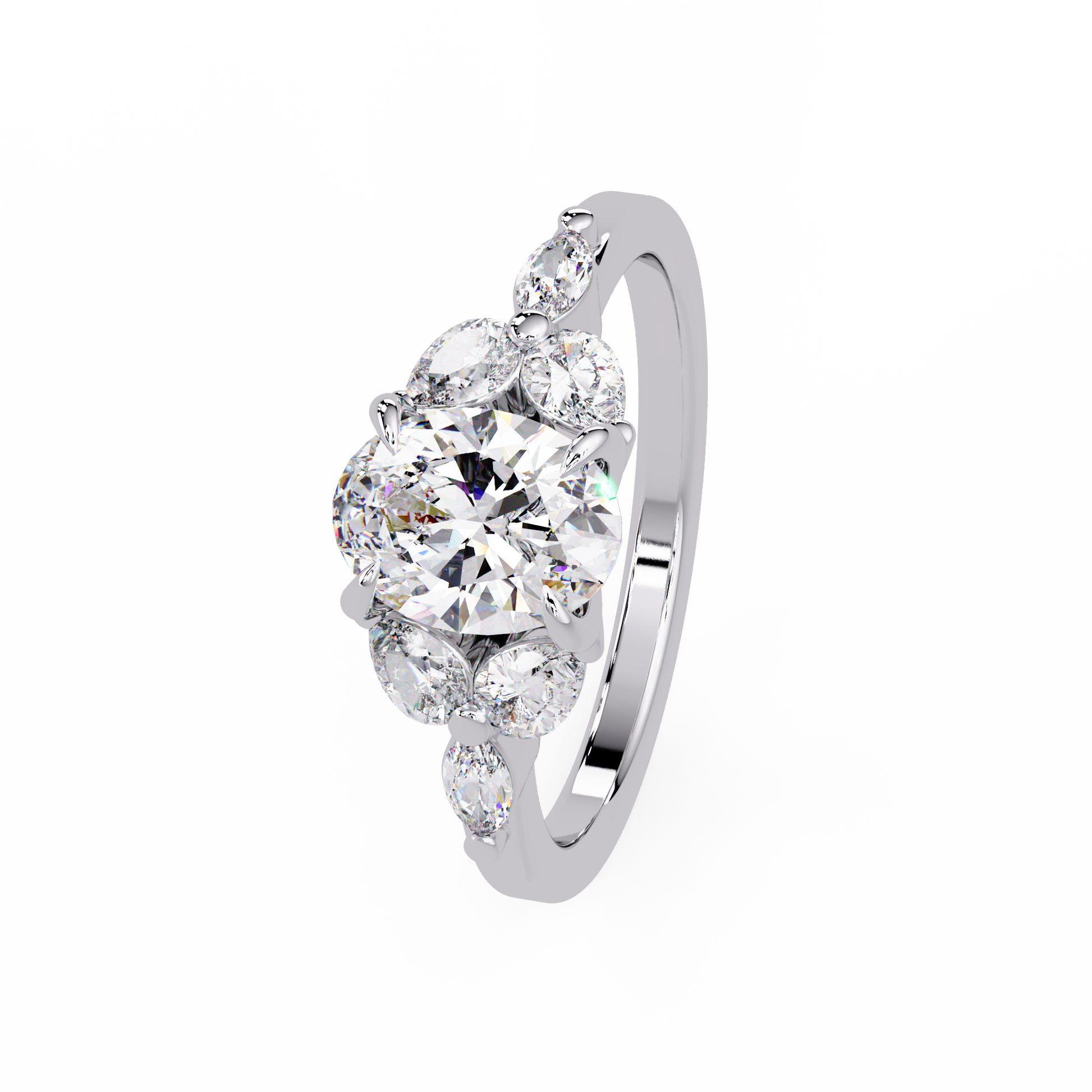 Oval Cut Lab Grown Diamond Engagement Ring