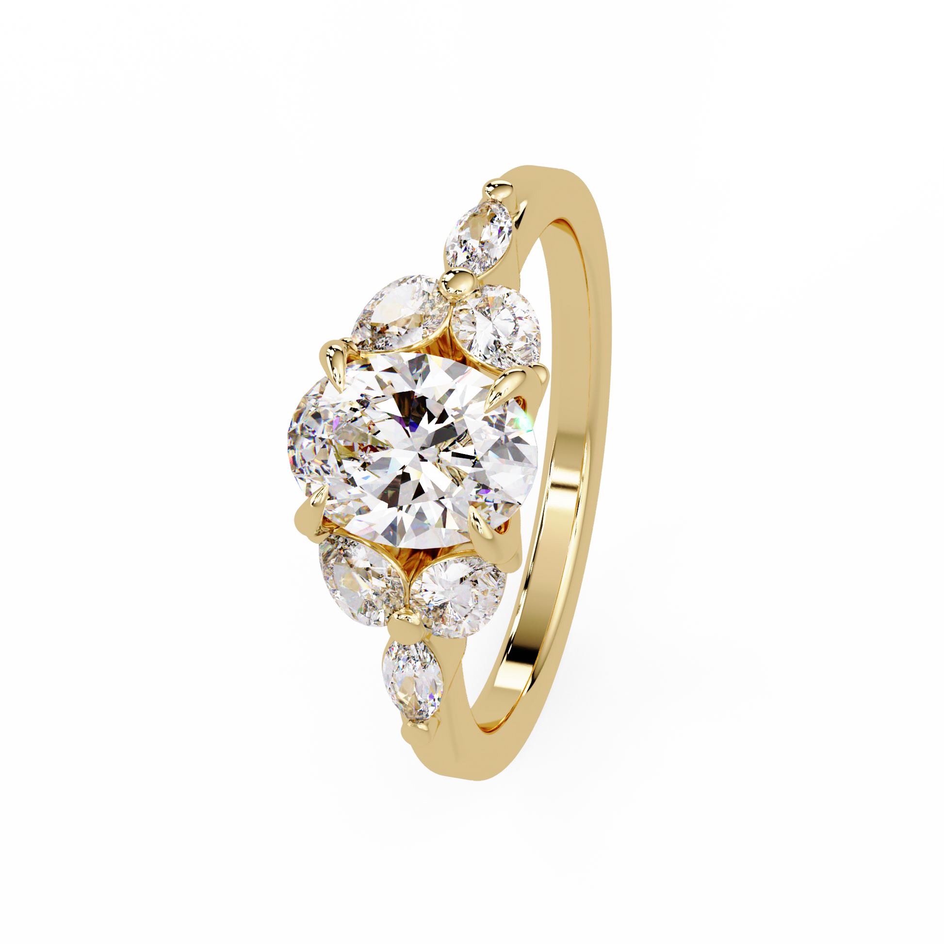Oval Cut Lab Grown Diamond Engagement Ring