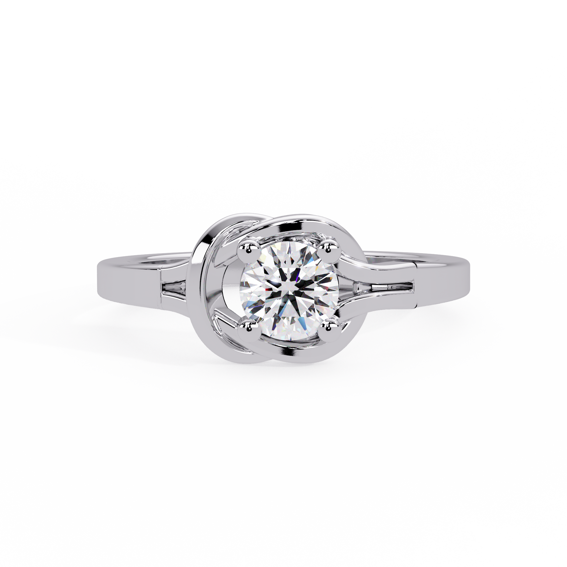 Round Cut Lab Grown Diamond Solitaire Ring
