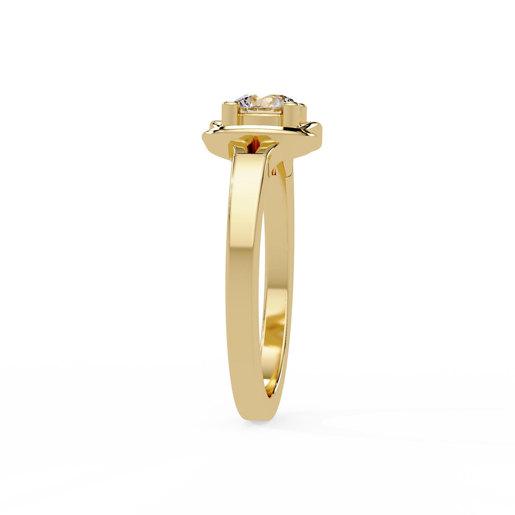 Round Cut Lab Grown Diamond Solitaire Ring