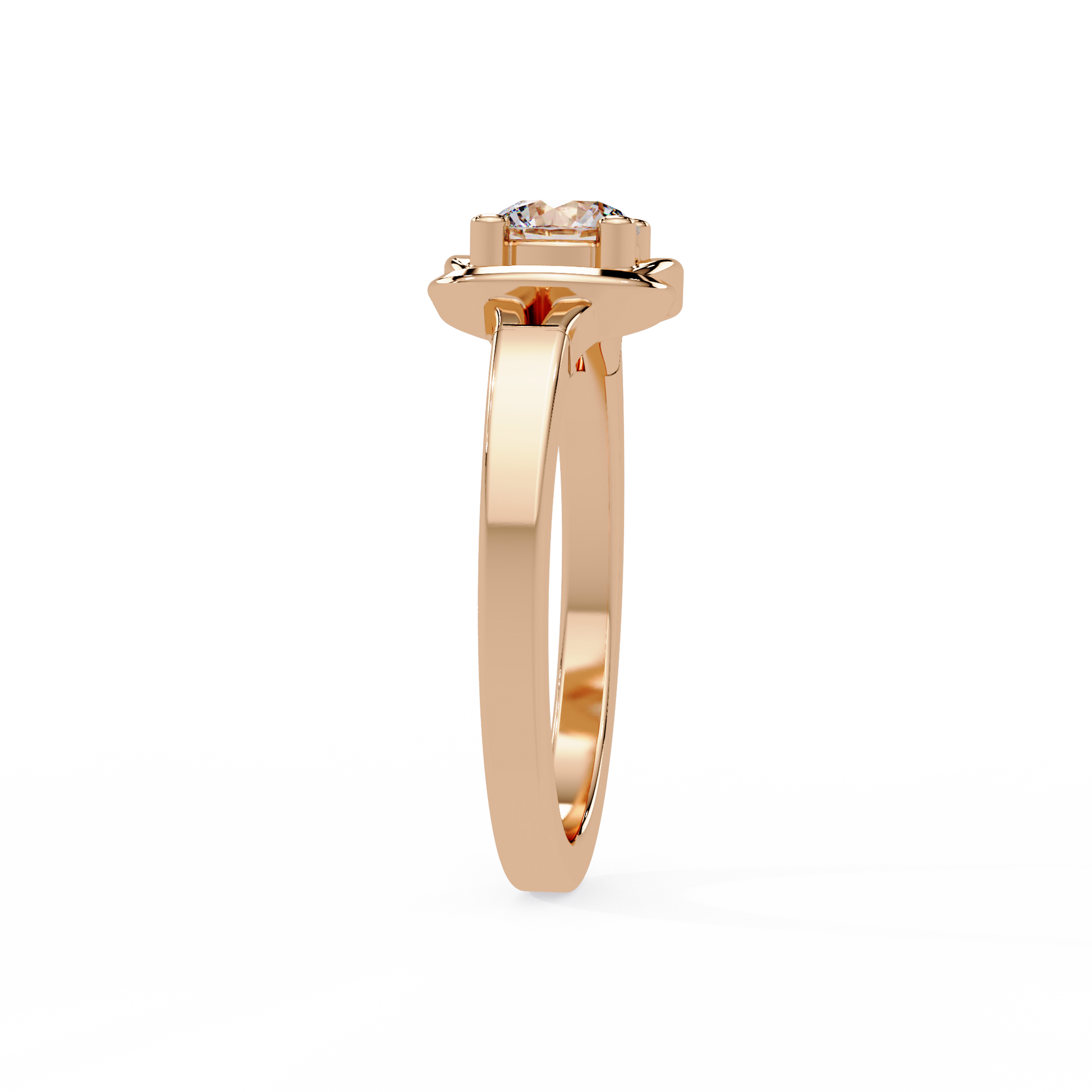 Round Cut Lab Grown Diamond Solitaire Ring