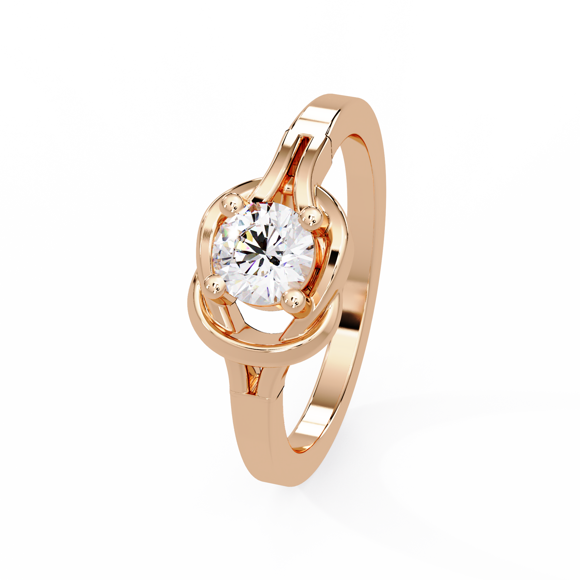 Round Cut Lab Grown Diamond Solitaire Ring