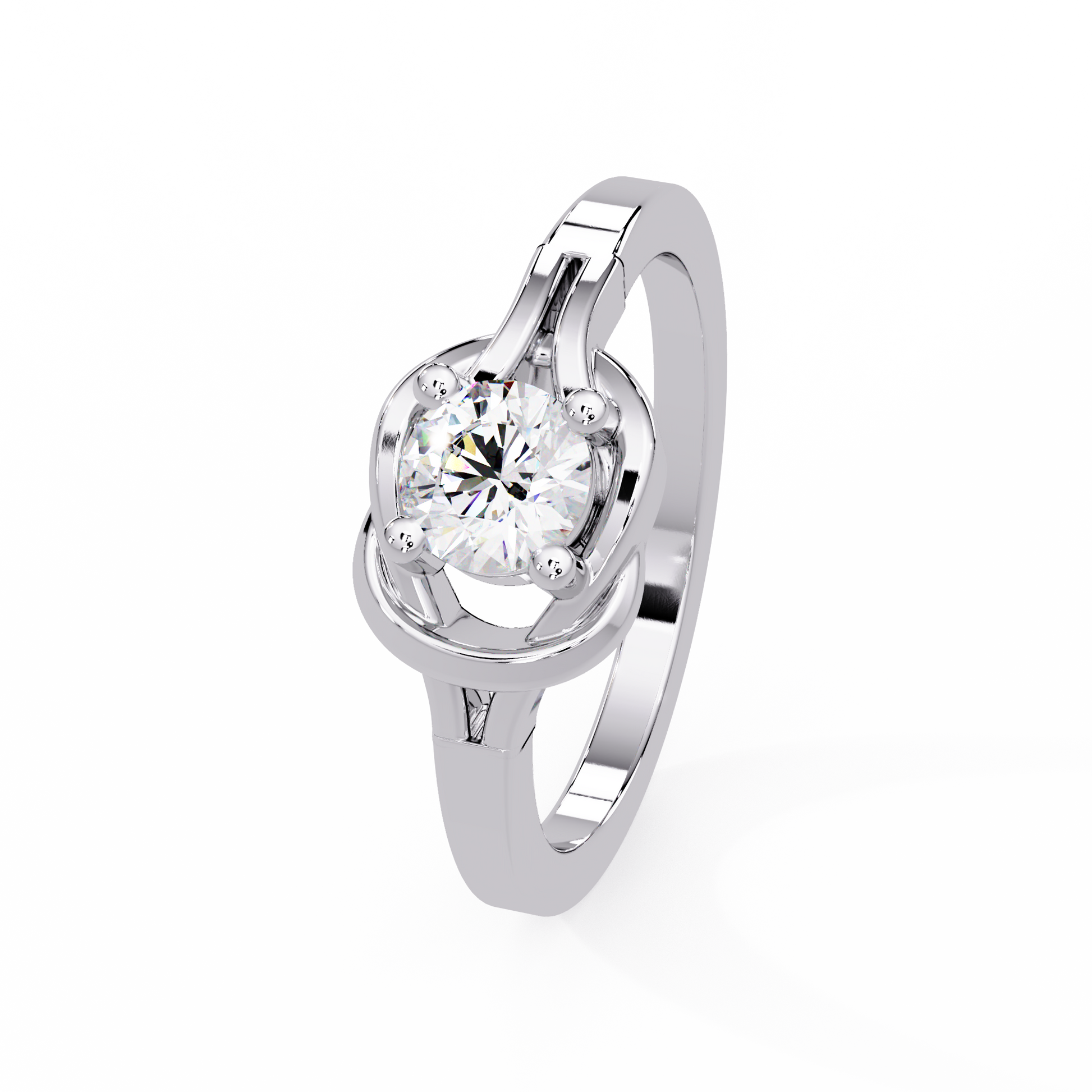 Round Cut Lab Grown Diamond Solitaire Ring