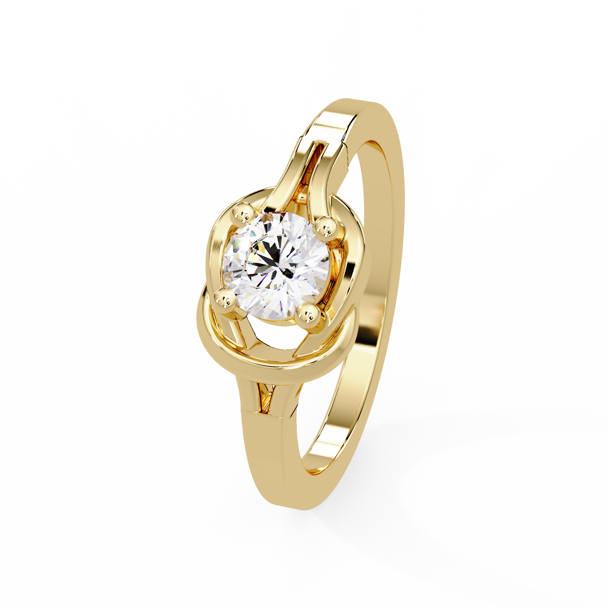 Round Cut Lab Grown Diamond Solitaire Ring