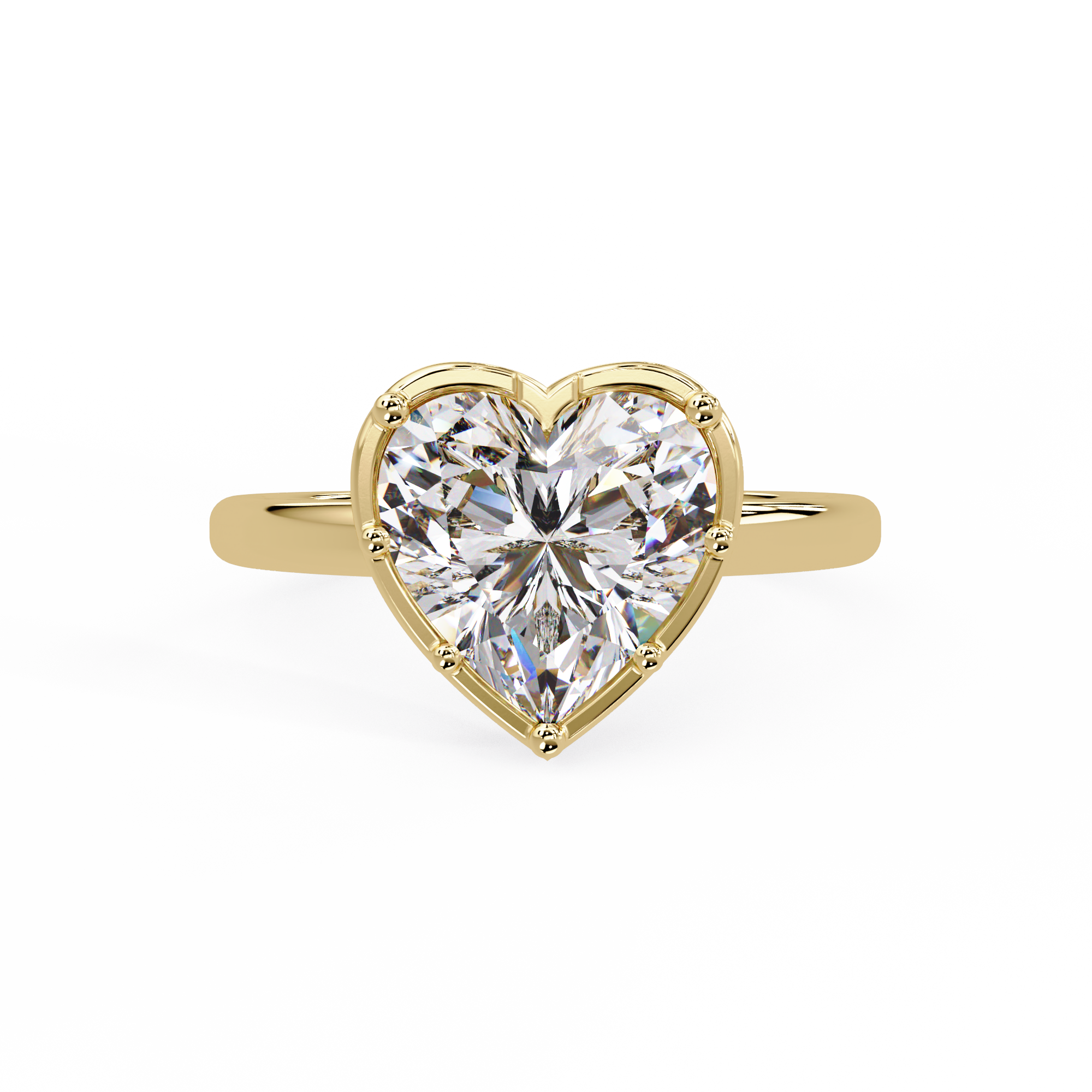 Heart Cut Lab grown Diamond Solitaire Engagement Ring