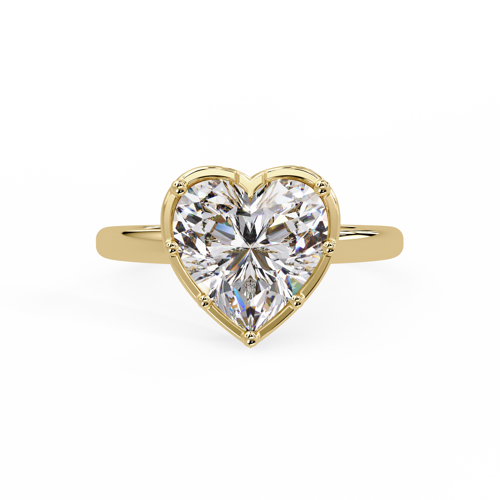 Heart Cut Lab grown Diamond Solitaire Engagement Ring