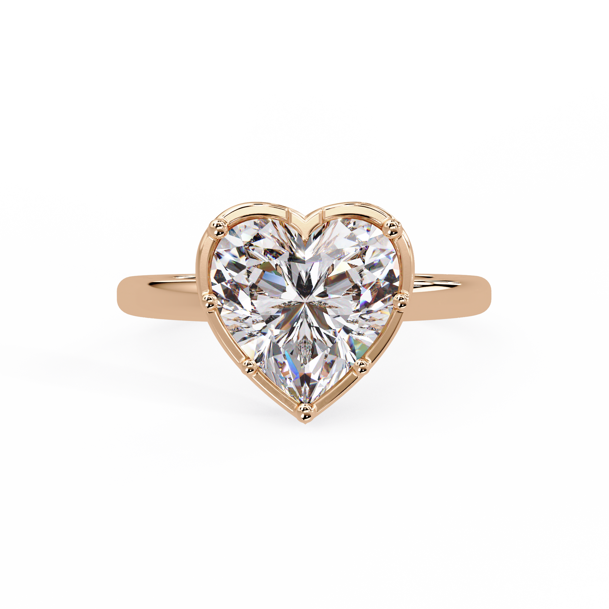 Heart Cut Lab grown Diamond Solitaire Engagement Ring