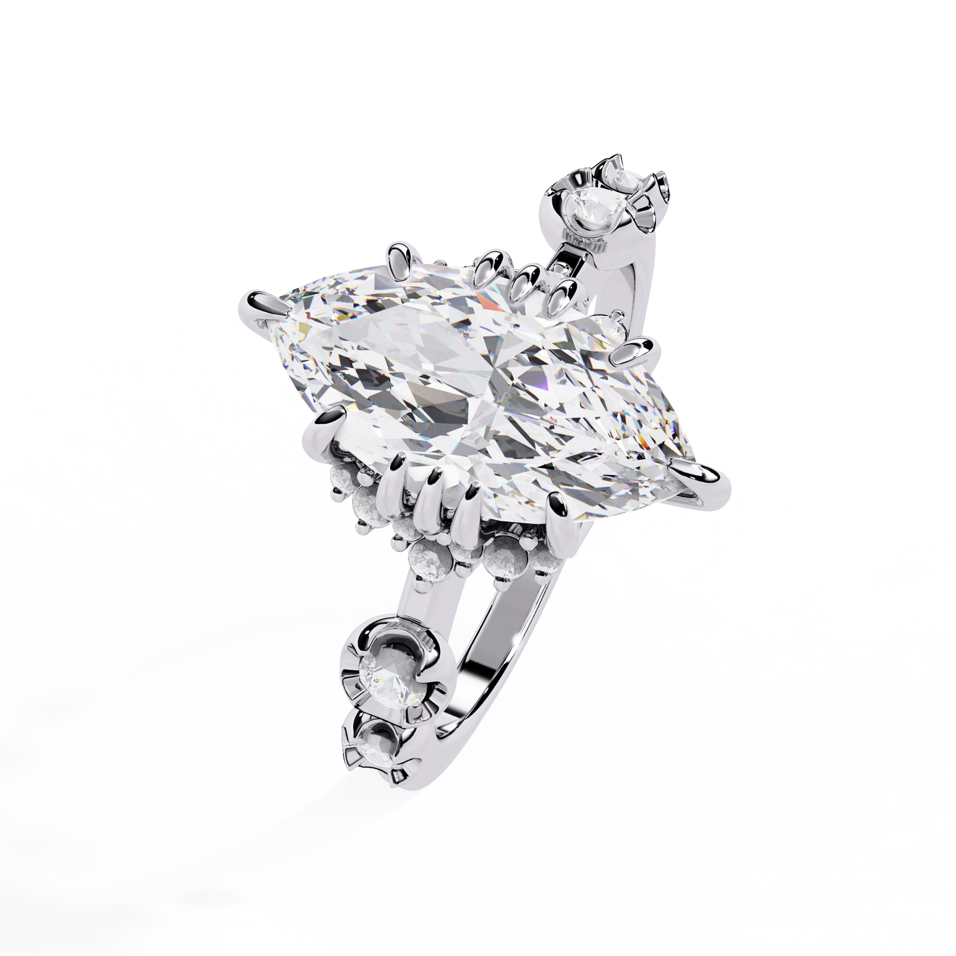 Marquise Cut Lab grow Diamond Engagement ring