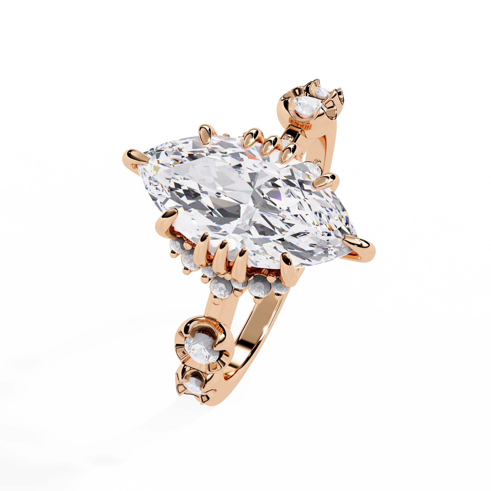 Marquise Cut Lab grow Diamond Engagement ring