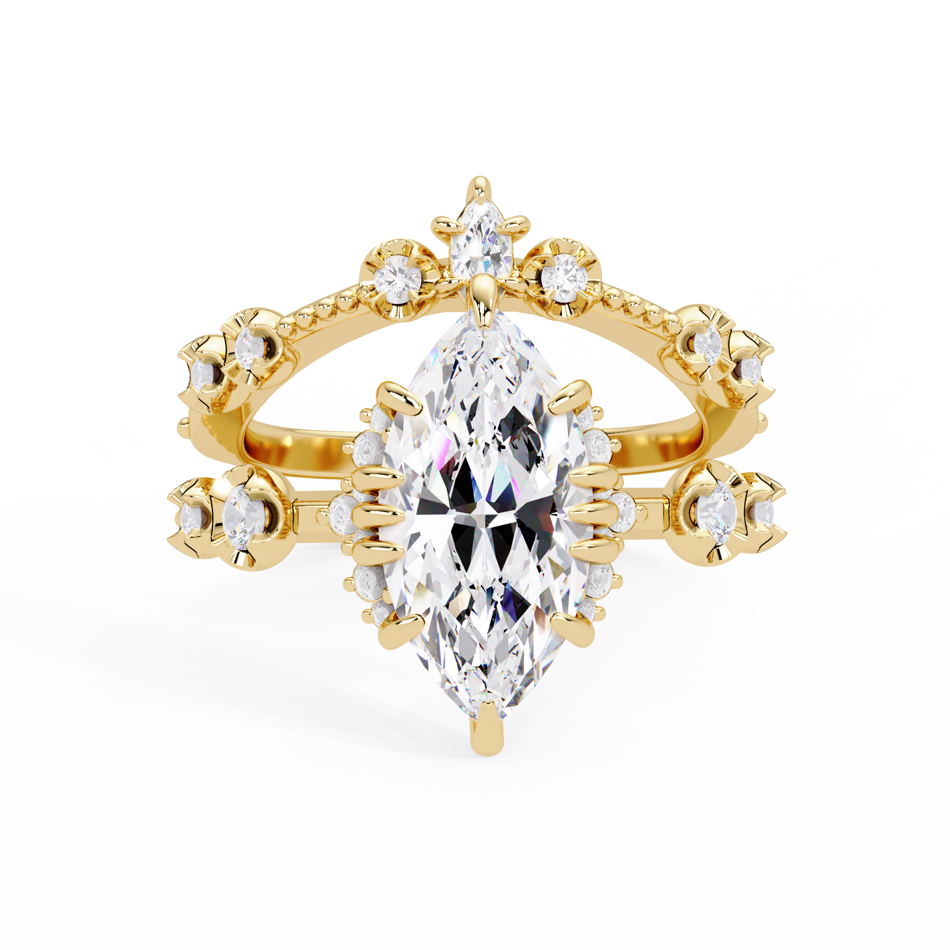 Marquise Cut Lab grow Diamond Engagement ring