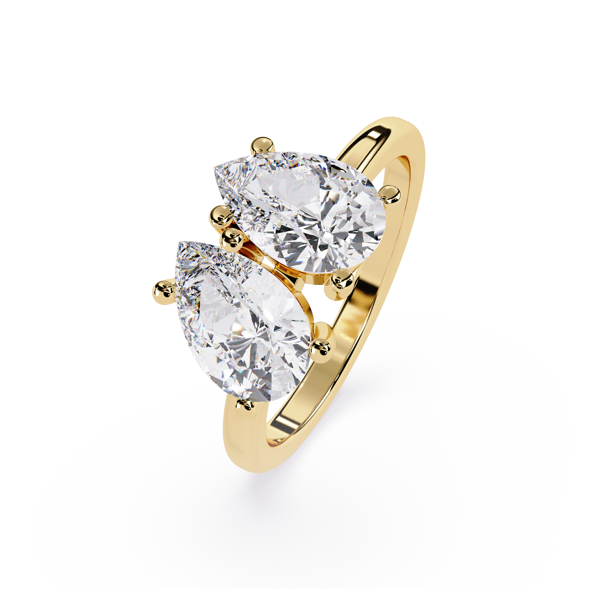 Pear Cut Toi Moi Lab Grown Dimond Engagement Ring