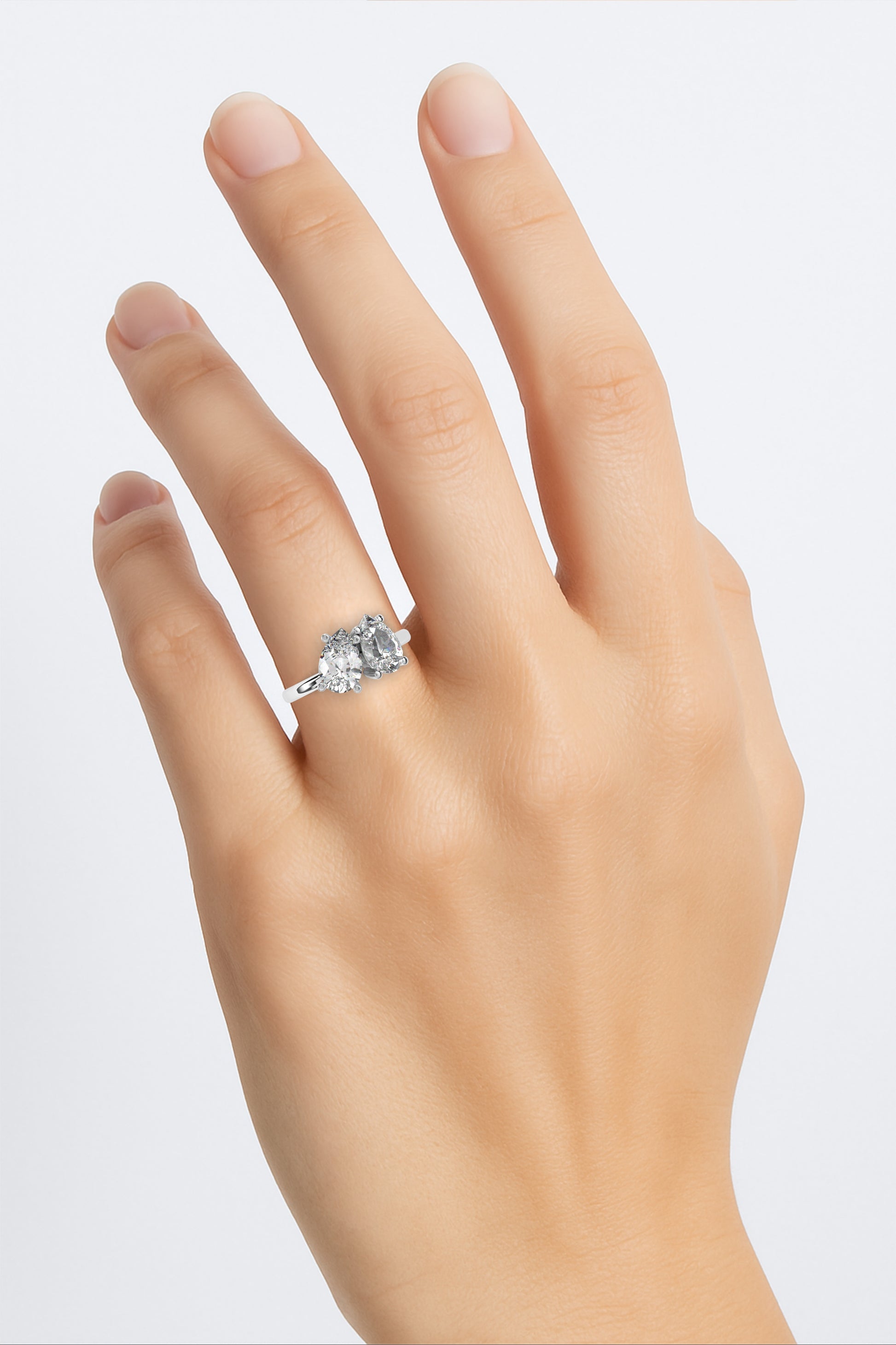Pear Cut Toi Moi Lab Grown Dimond Engagement Ring
