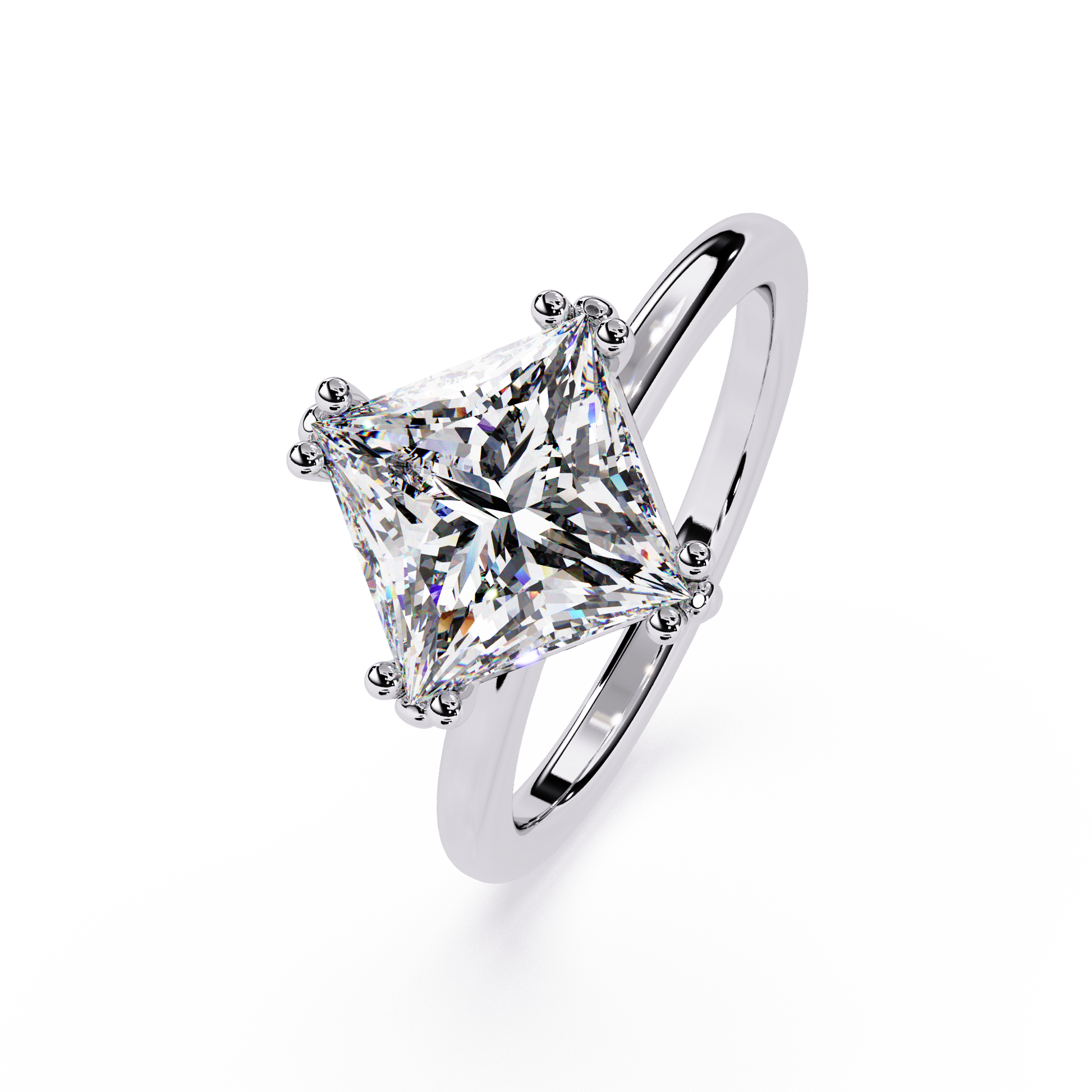 Princess Cut Lab Grown Diamond Solitaire Ring