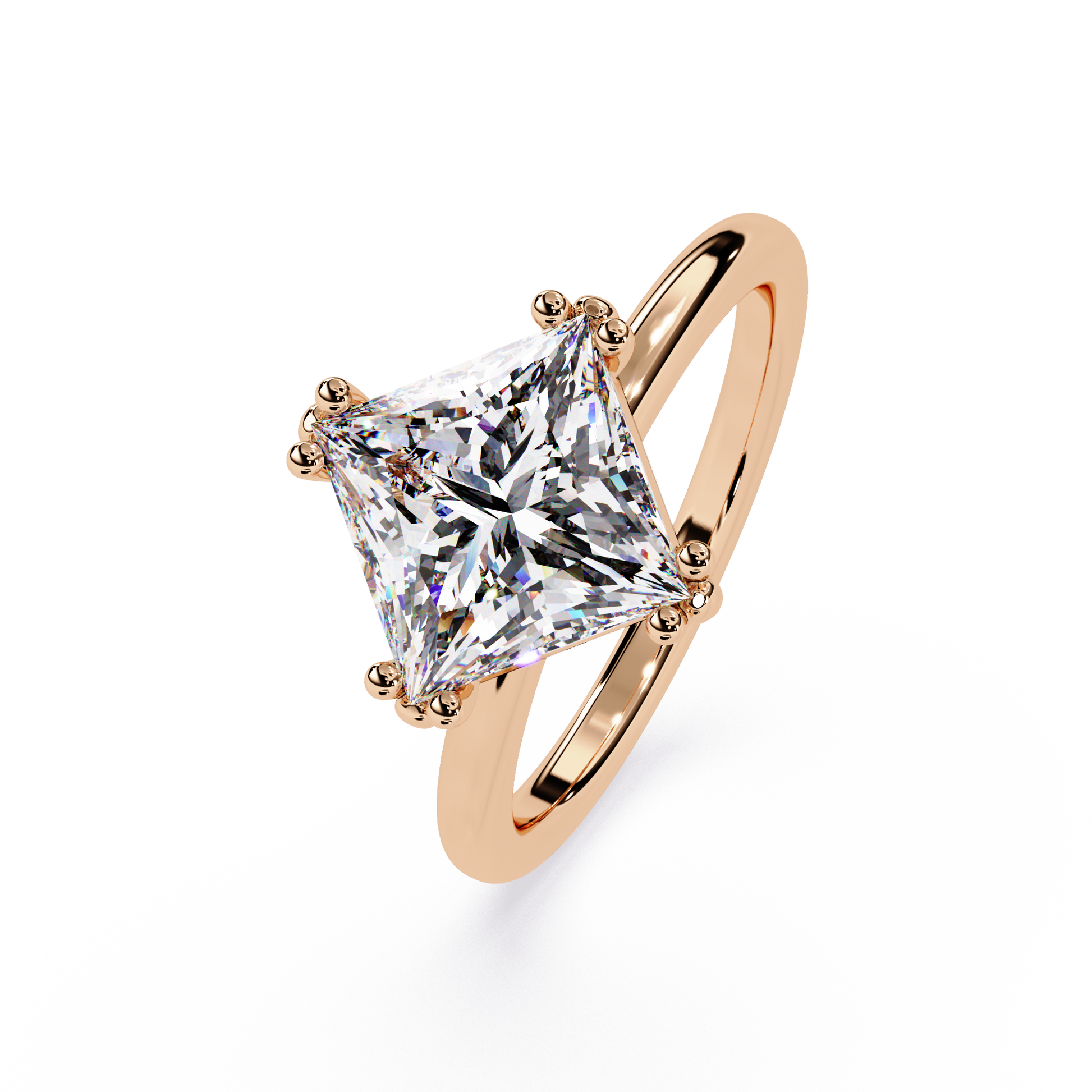 Princess Cut Lab Grown Diamond Solitaire Ring