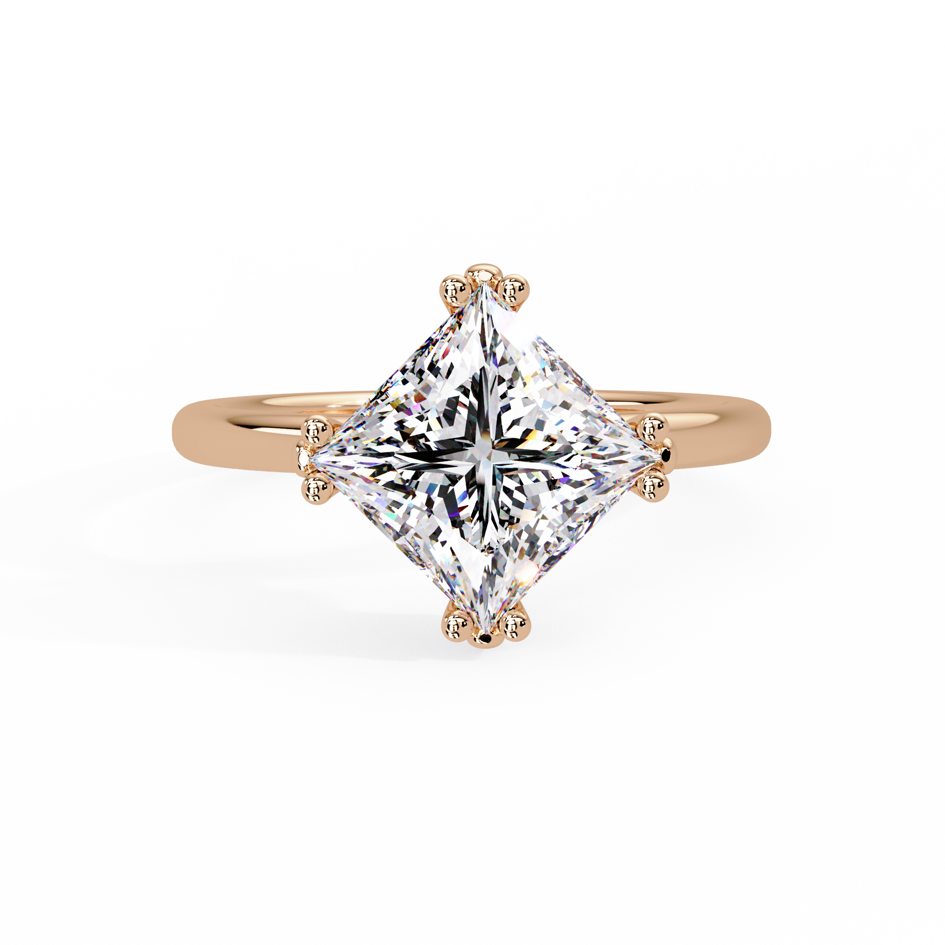 Princess Cut Lab Grown Diamond Solitaire Ring