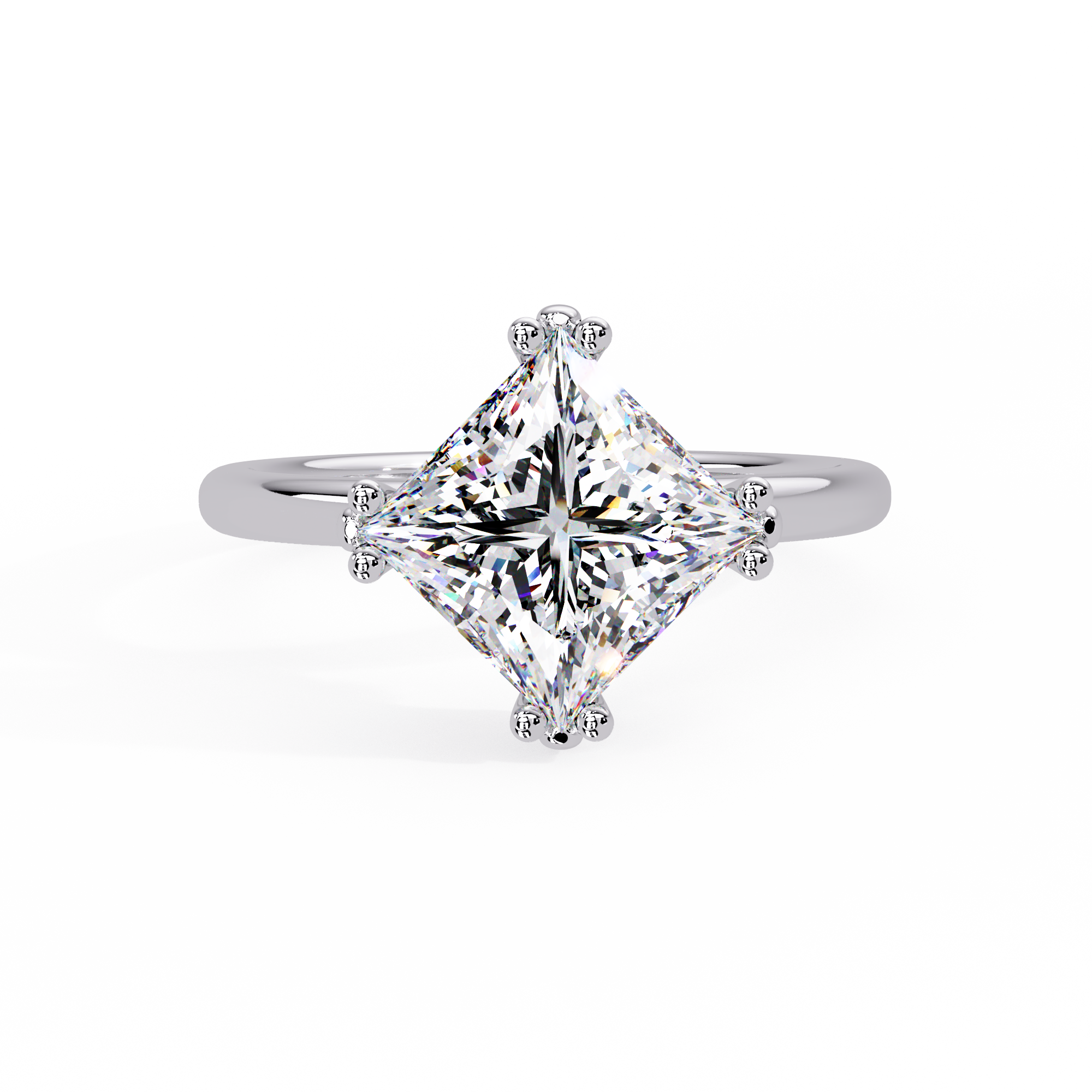Princess Cut Lab Grown Diamond Solitaire Ring