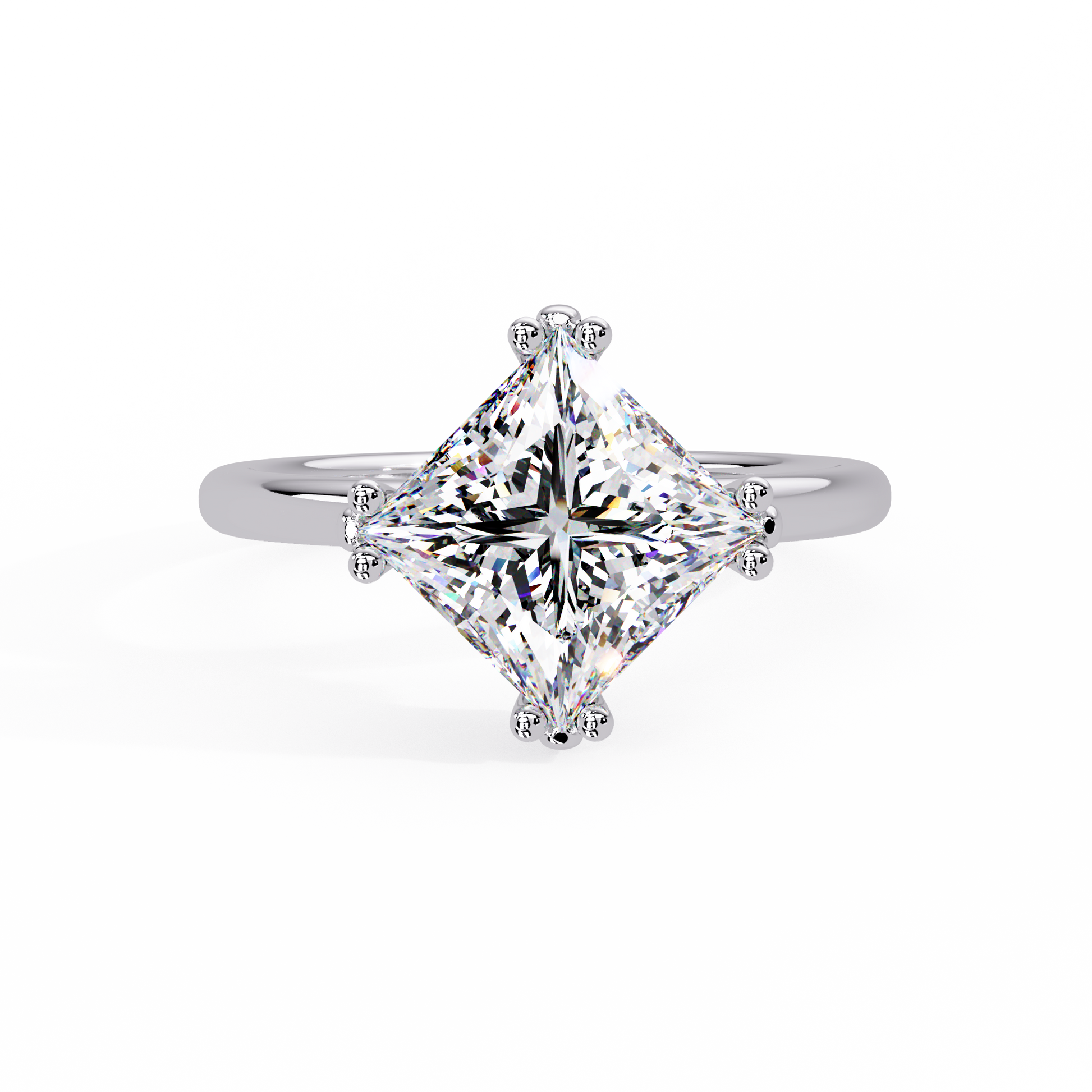 Princess Cut Lab Grown Diamond Solitaire Ring
