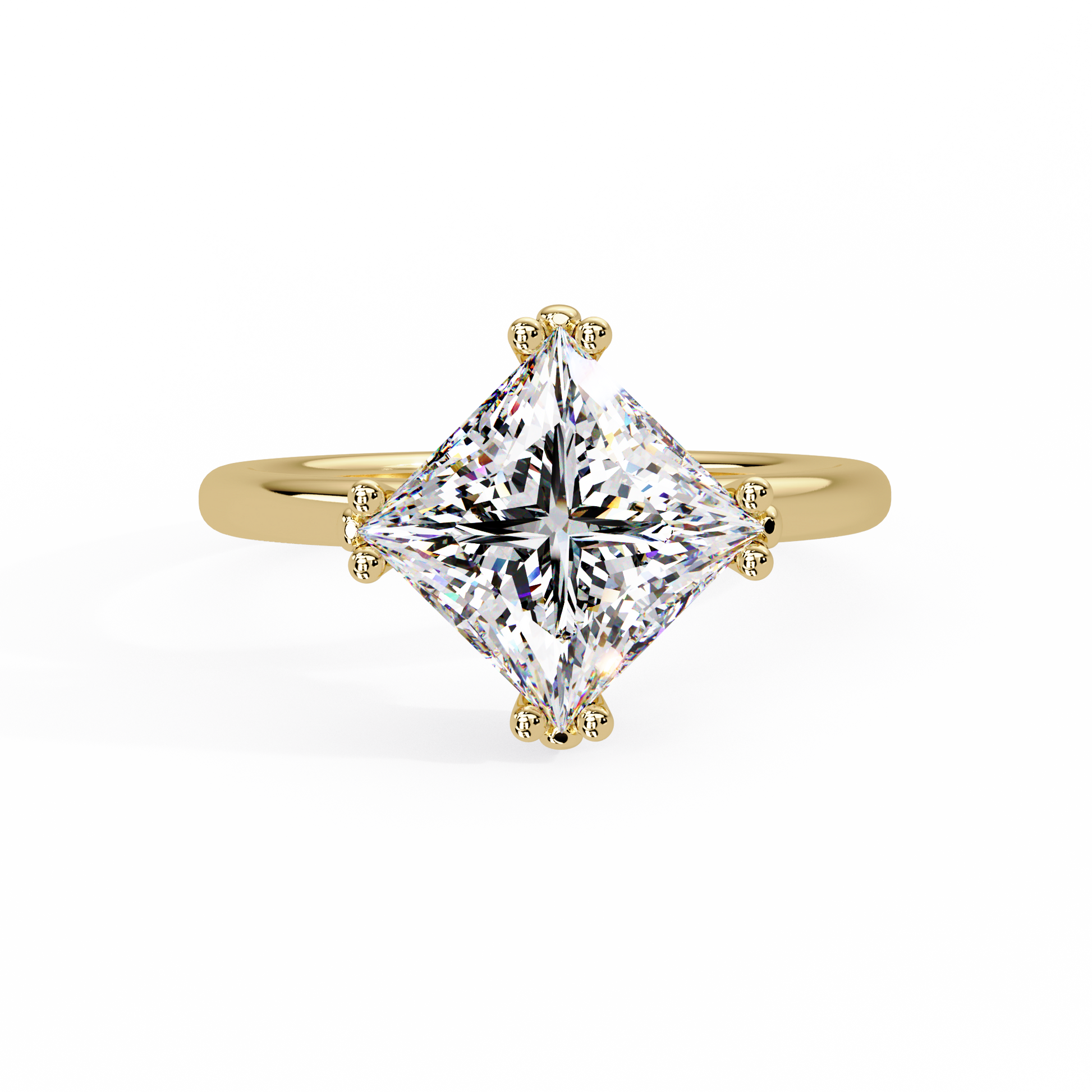 Princess Cut Lab Grown Diamond Solitaire Ring