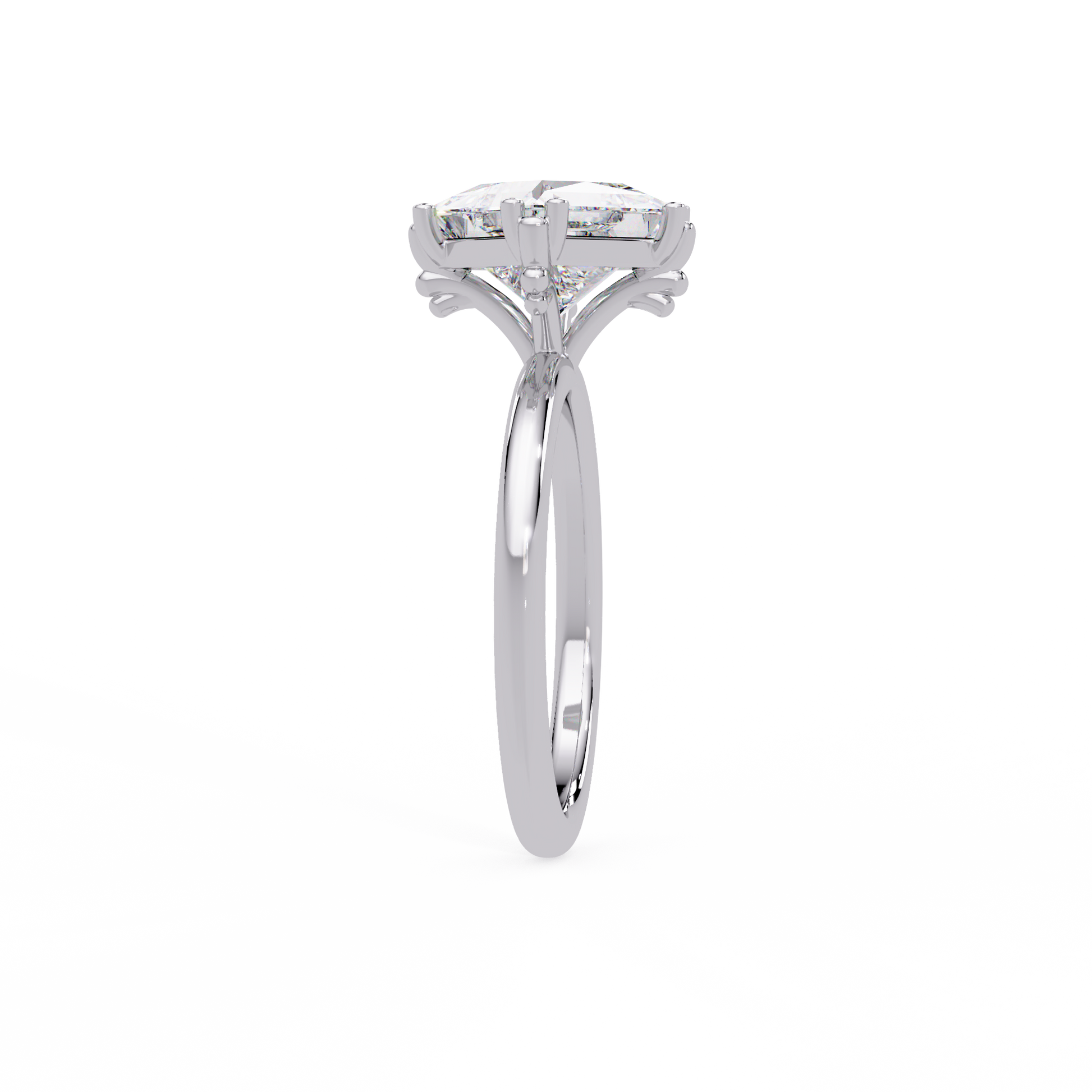 Princess Cut Lab Grown Diamond Solitaire Ring