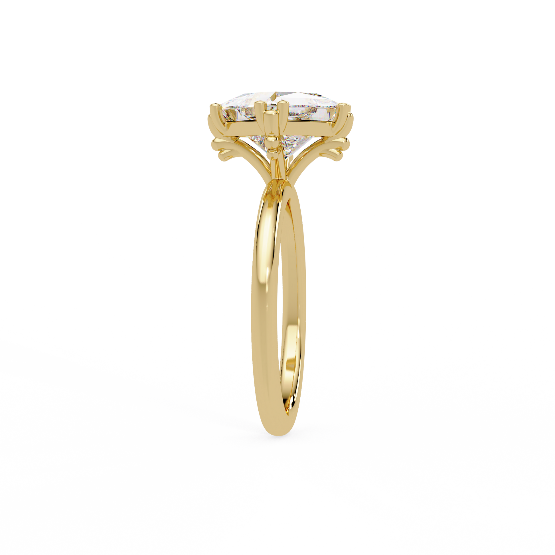 Princess Cut Lab Grown Diamond Solitaire Ring