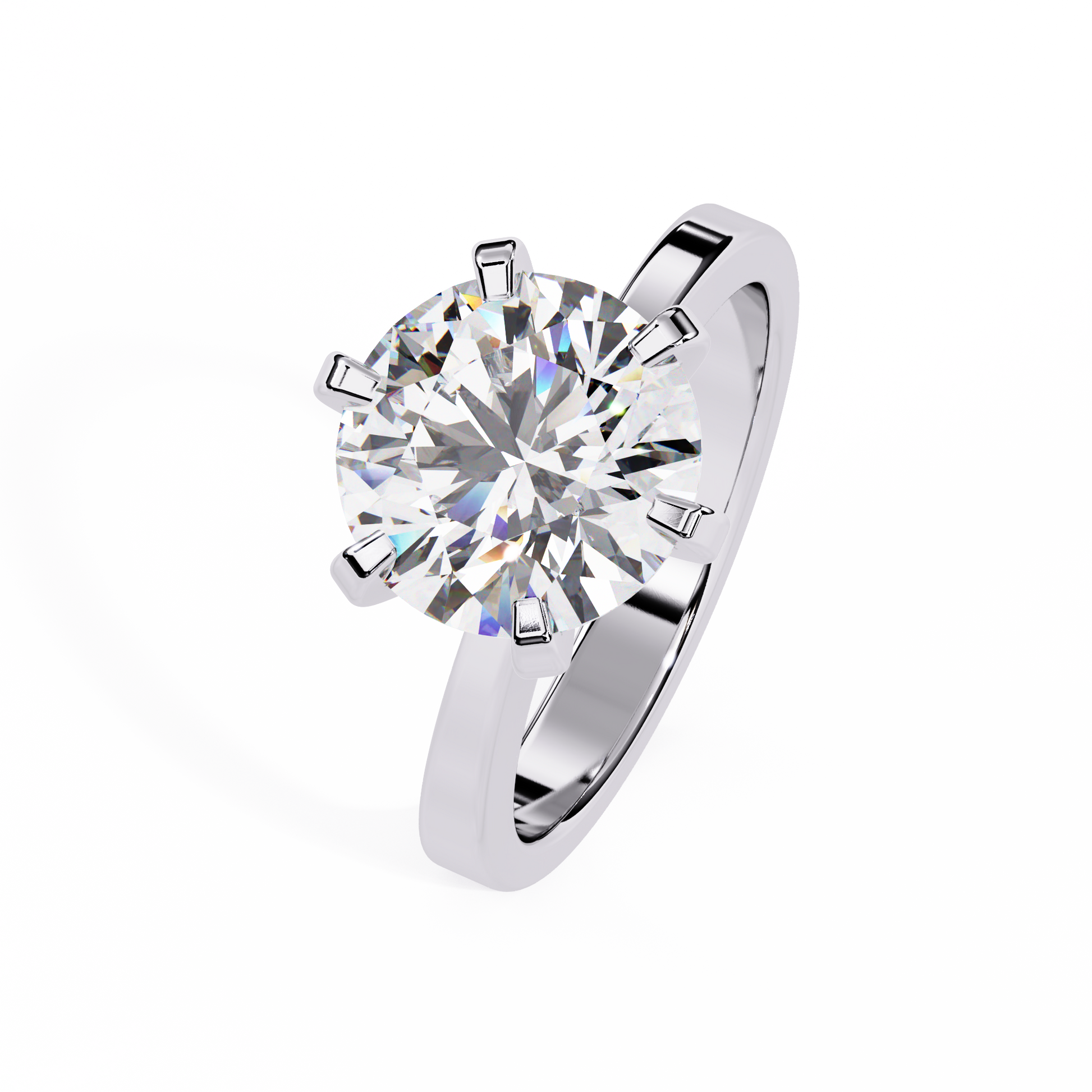 Round Cut Lab Grown Diamond Solitaire Ring