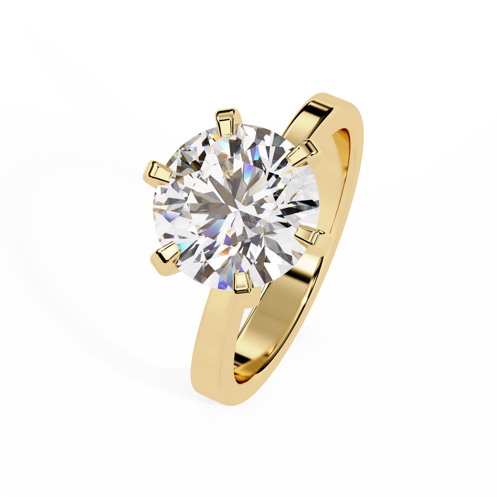 Round Cut Lab Grown Diamond Solitaire Ring
