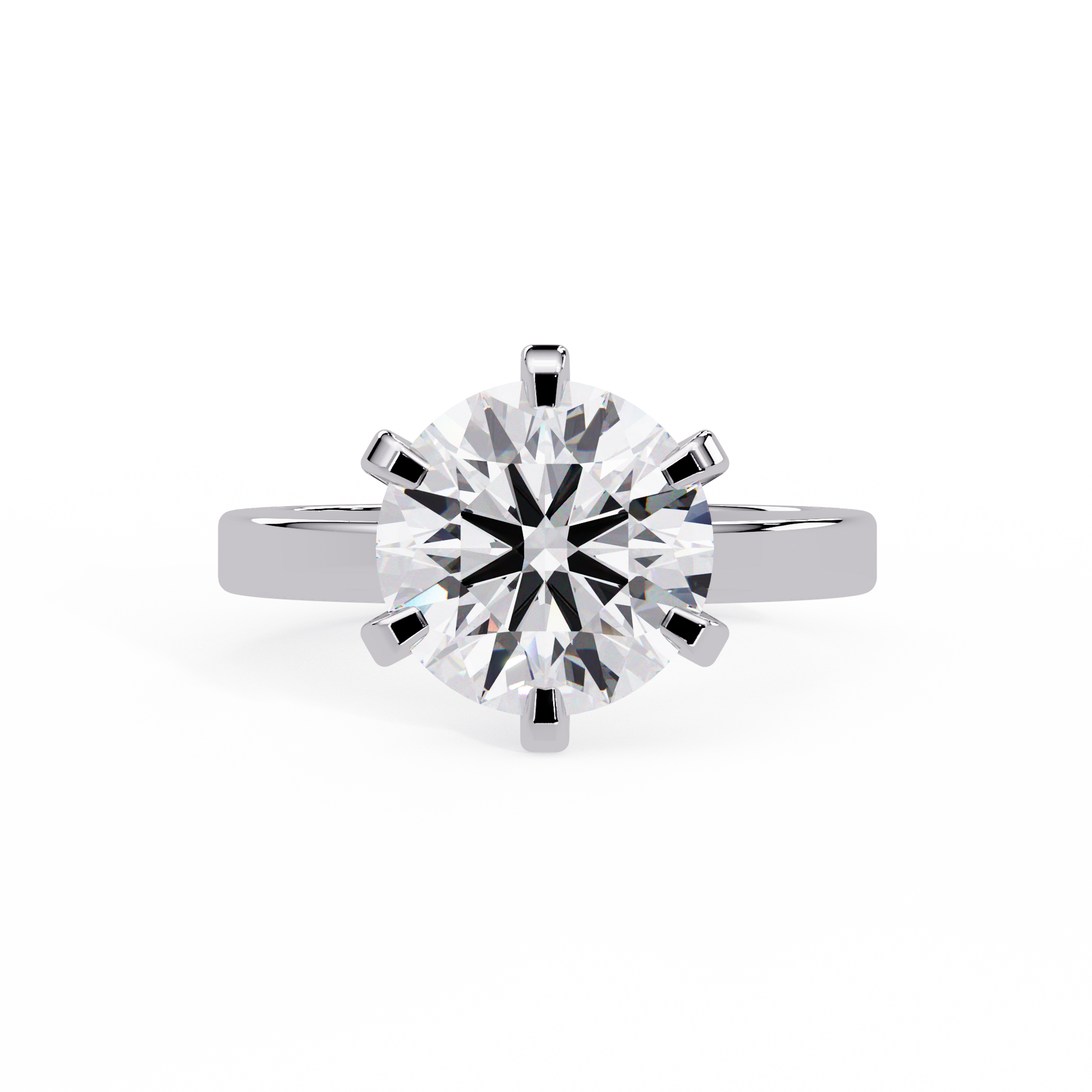 Round Cut Lab Grown Diamond Solitaire Ring