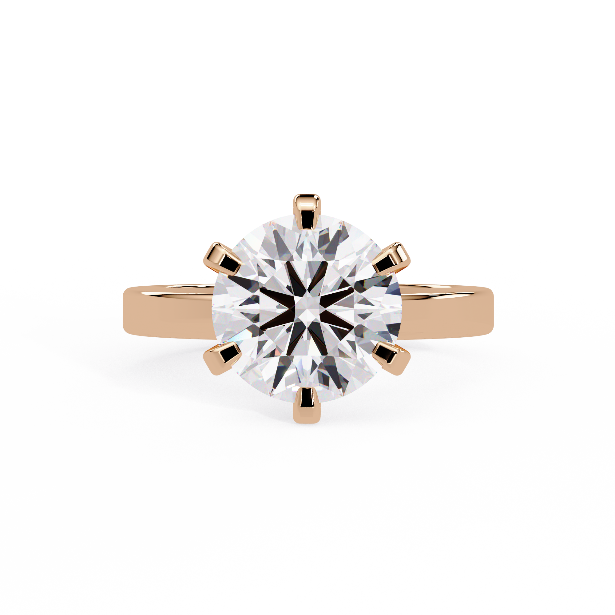 Round Cut Lab Grown Diamond Solitaire Ring