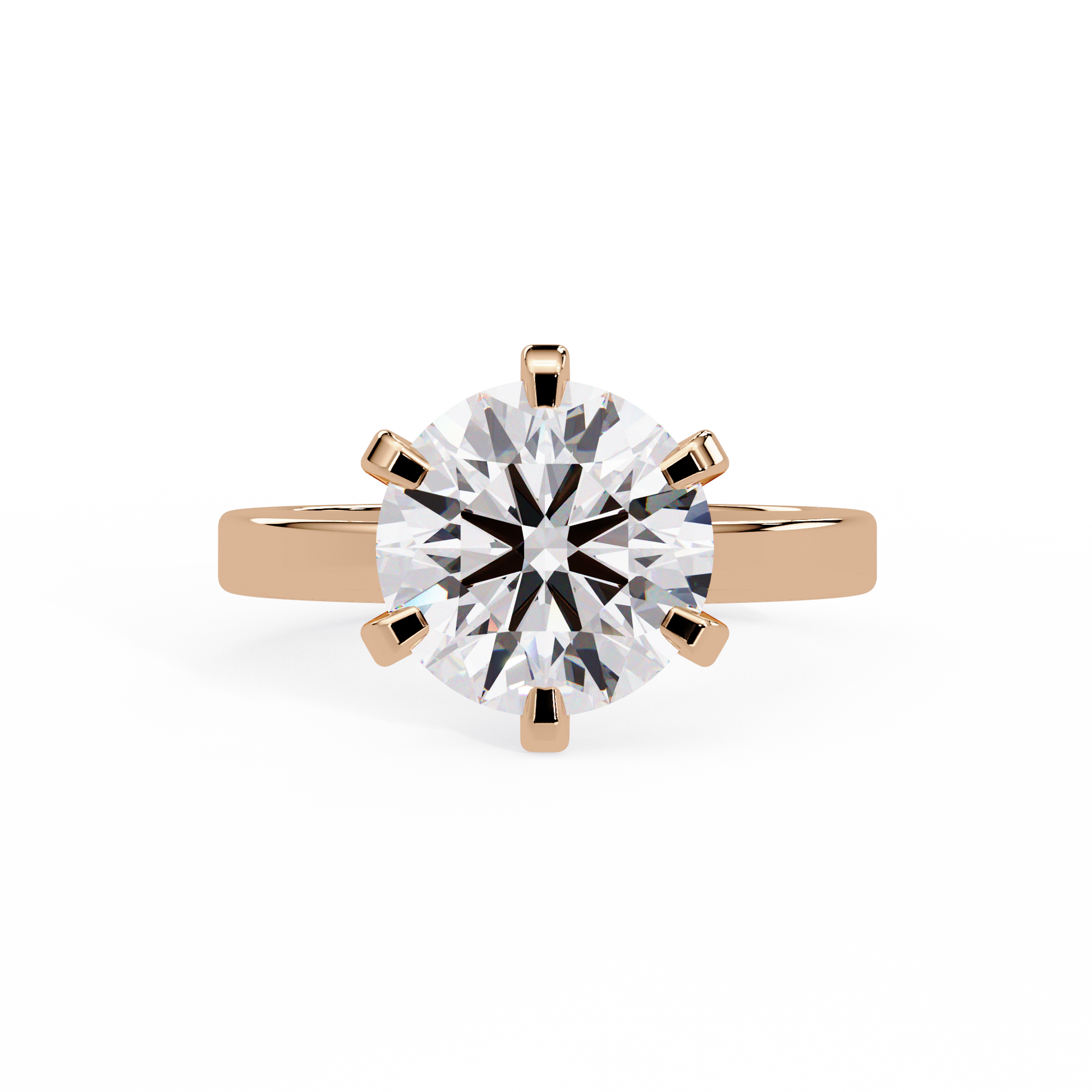 Round Cut Lab Grown Diamond Solitaire Ring