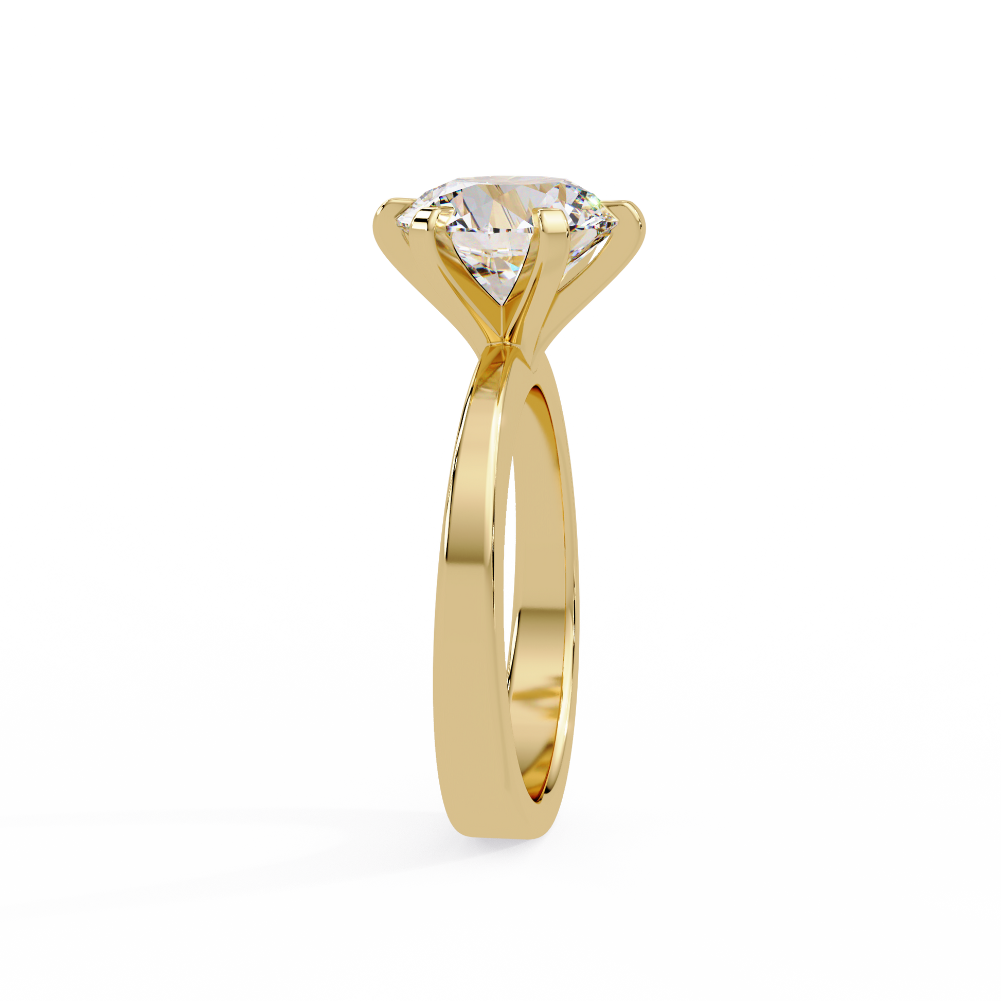 Round Cut Lab Grown Diamond Solitaire Ring