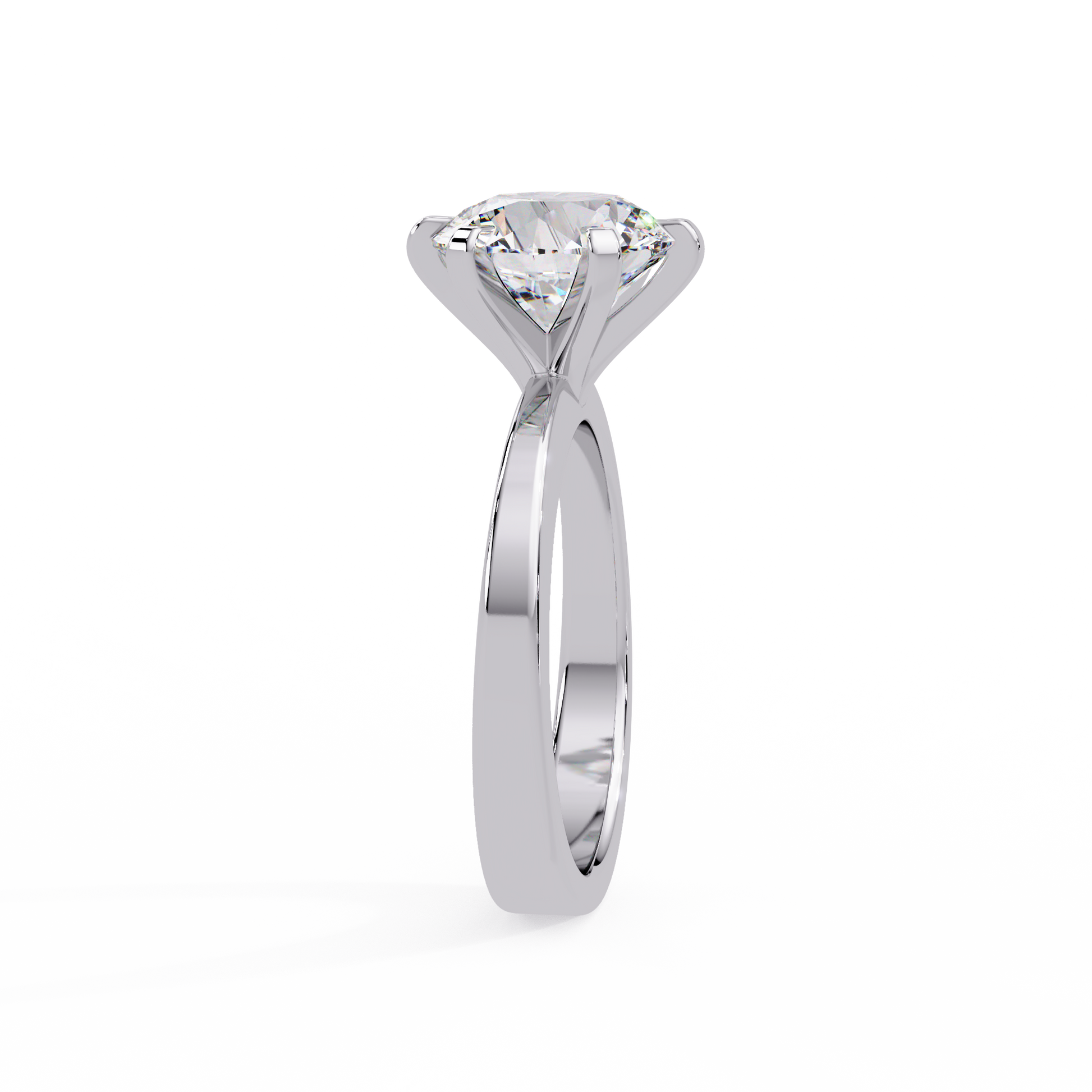 Round Cut Lab Grown Diamond Solitaire Ring