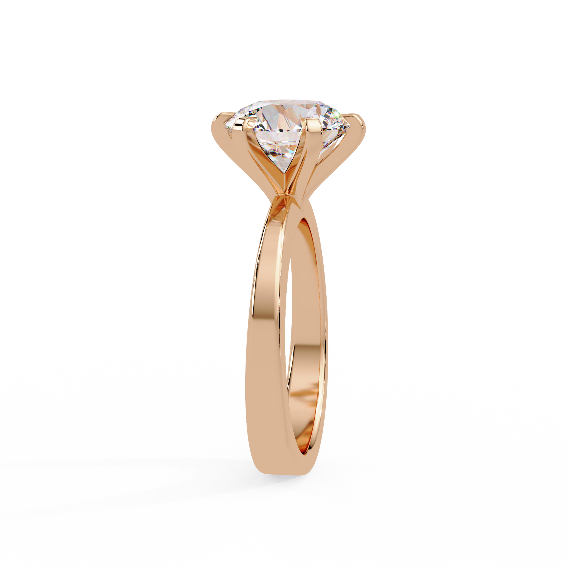 Round Cut Lab Grown Diamond Solitaire Ring