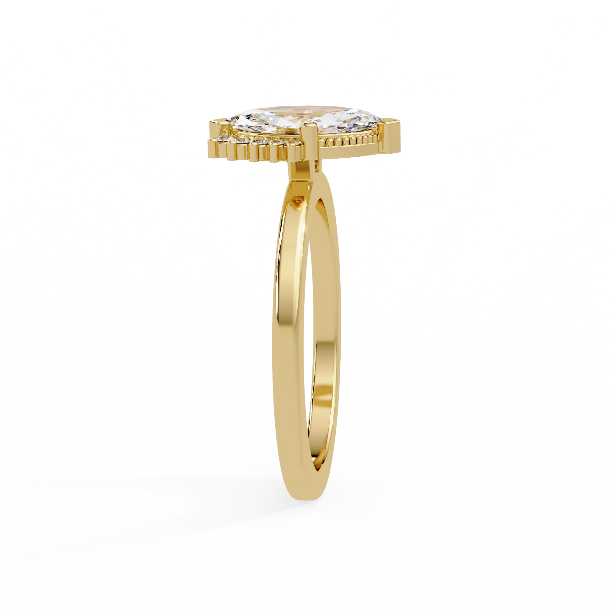 Marquise Cut Lab grown Dimond Engagement Ring