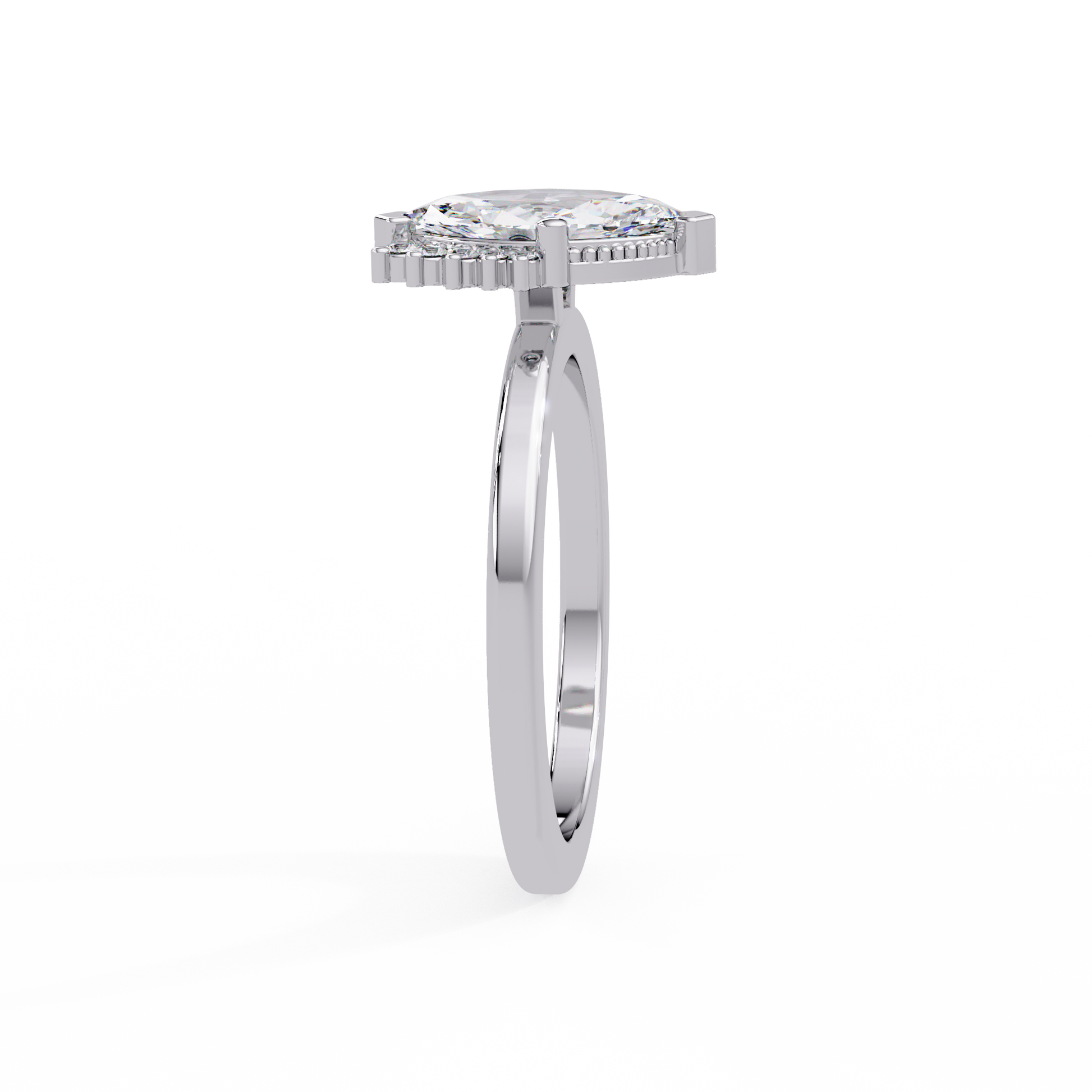 Marquise Cut Lab grown Dimond Engagement Ring