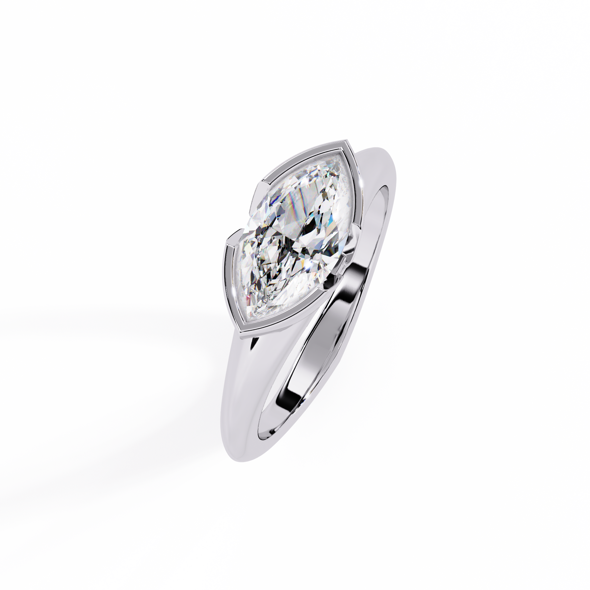 Marquise Cut Lab Grown Diamond Solitaire Ring