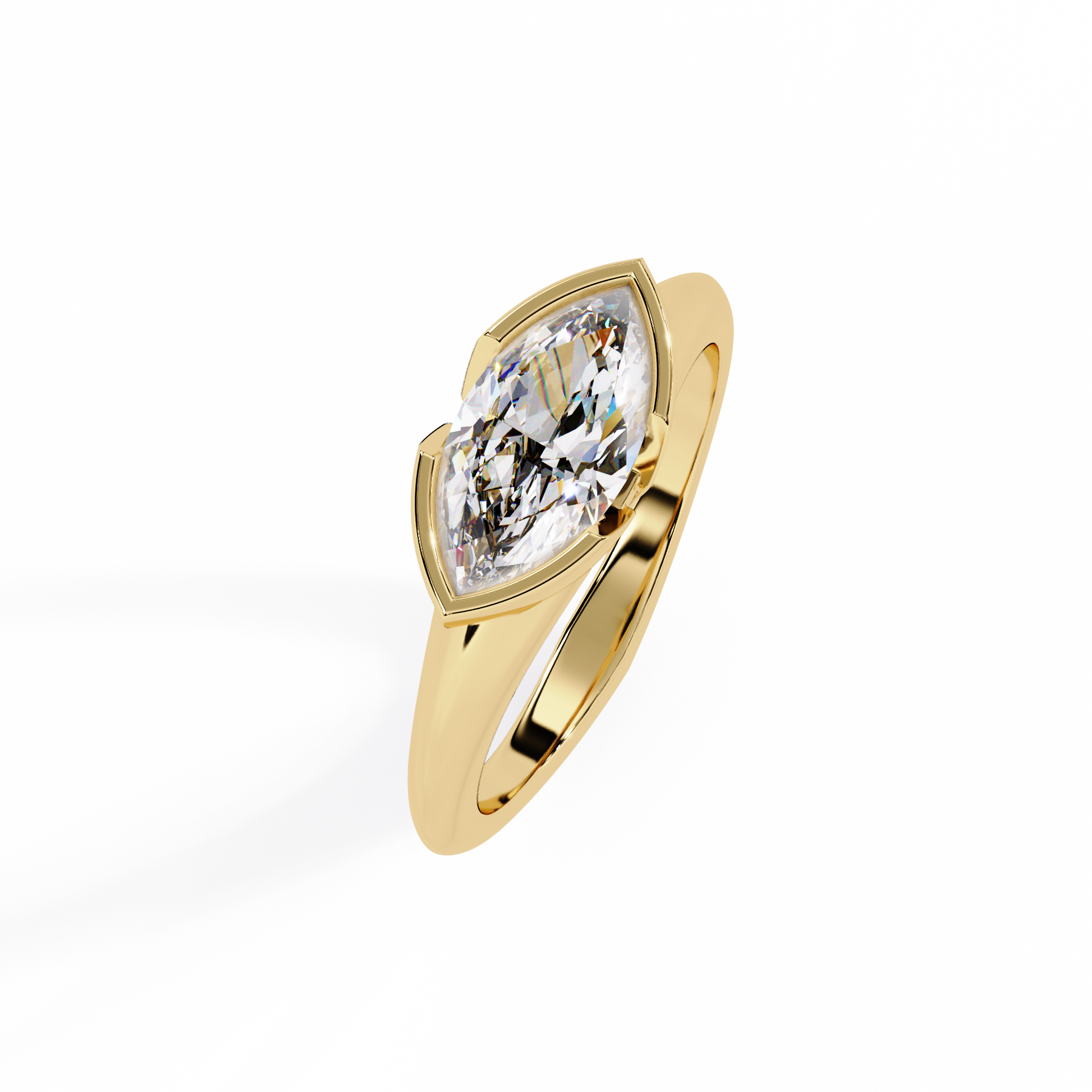 Marquise Cut Lab Grown Diamond Solitaire Ring