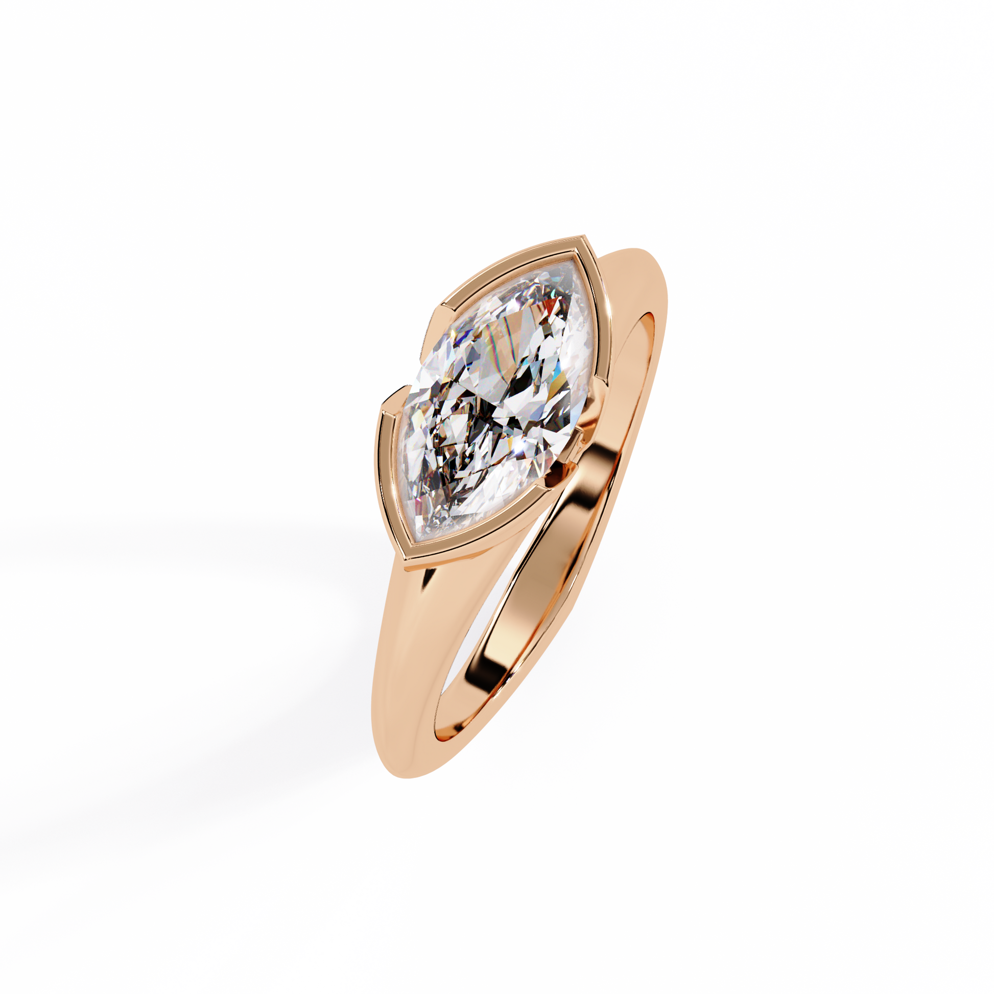 Marquise Cut Lab Grown Diamond Solitaire Ring